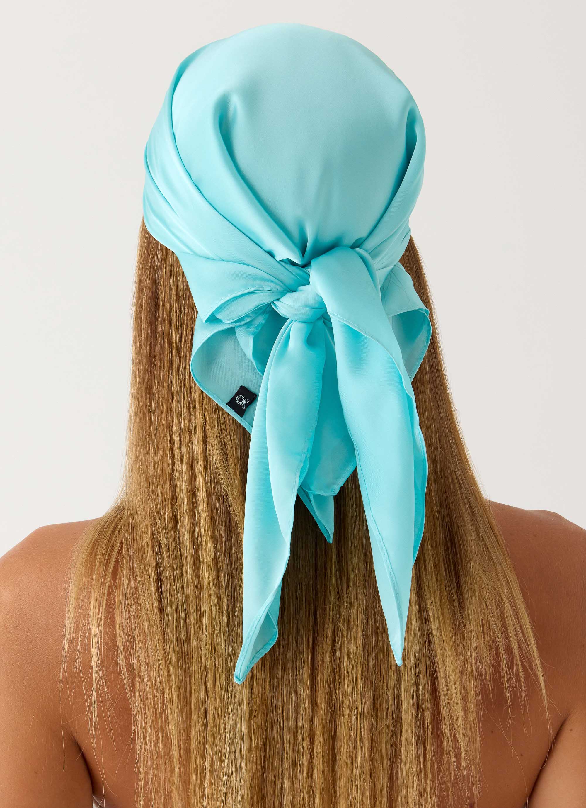 Lover Vibes Head Scarf - Aqua - Image 4