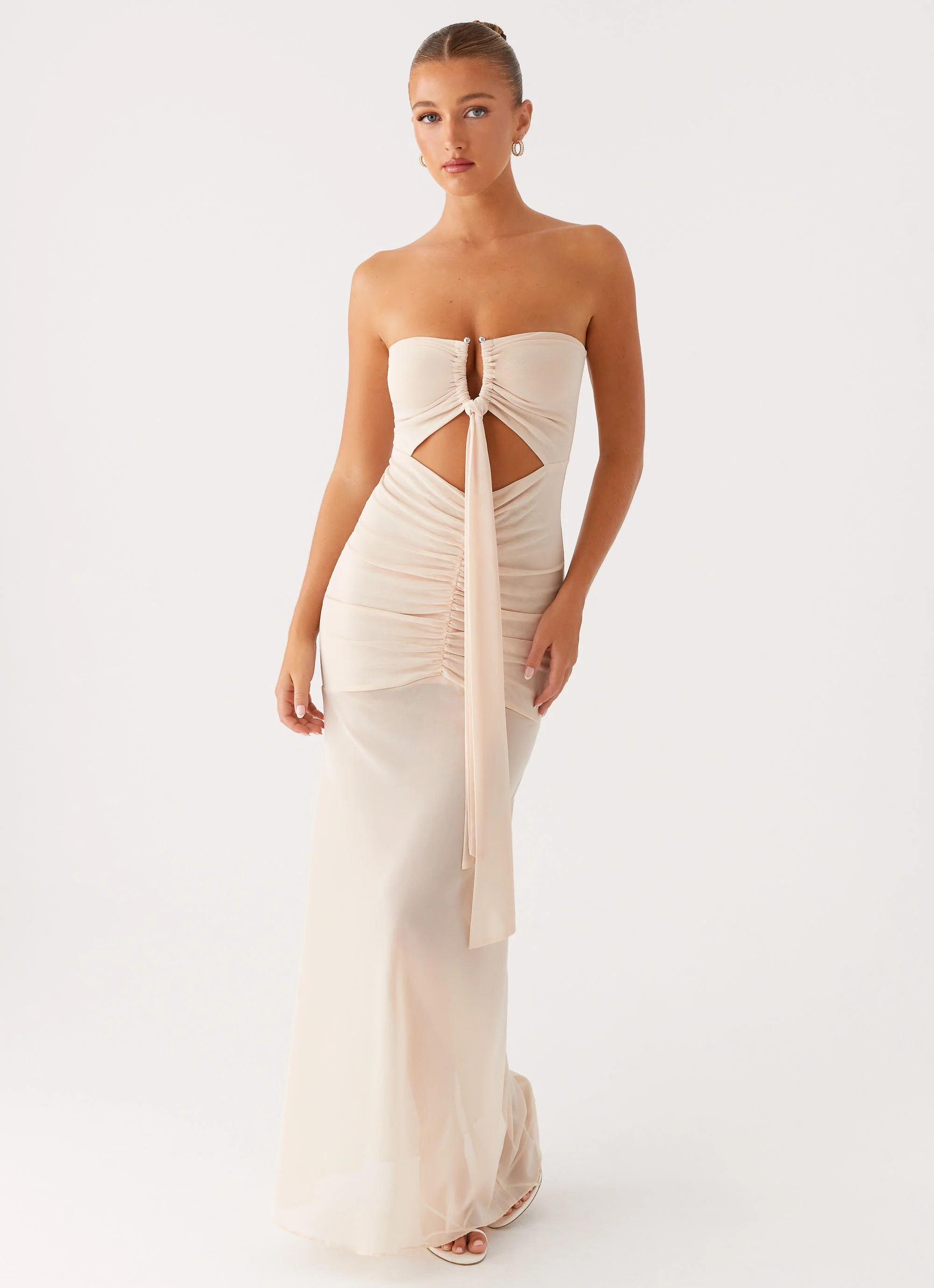 Lovie Maxi Dress - Beige - Image 3