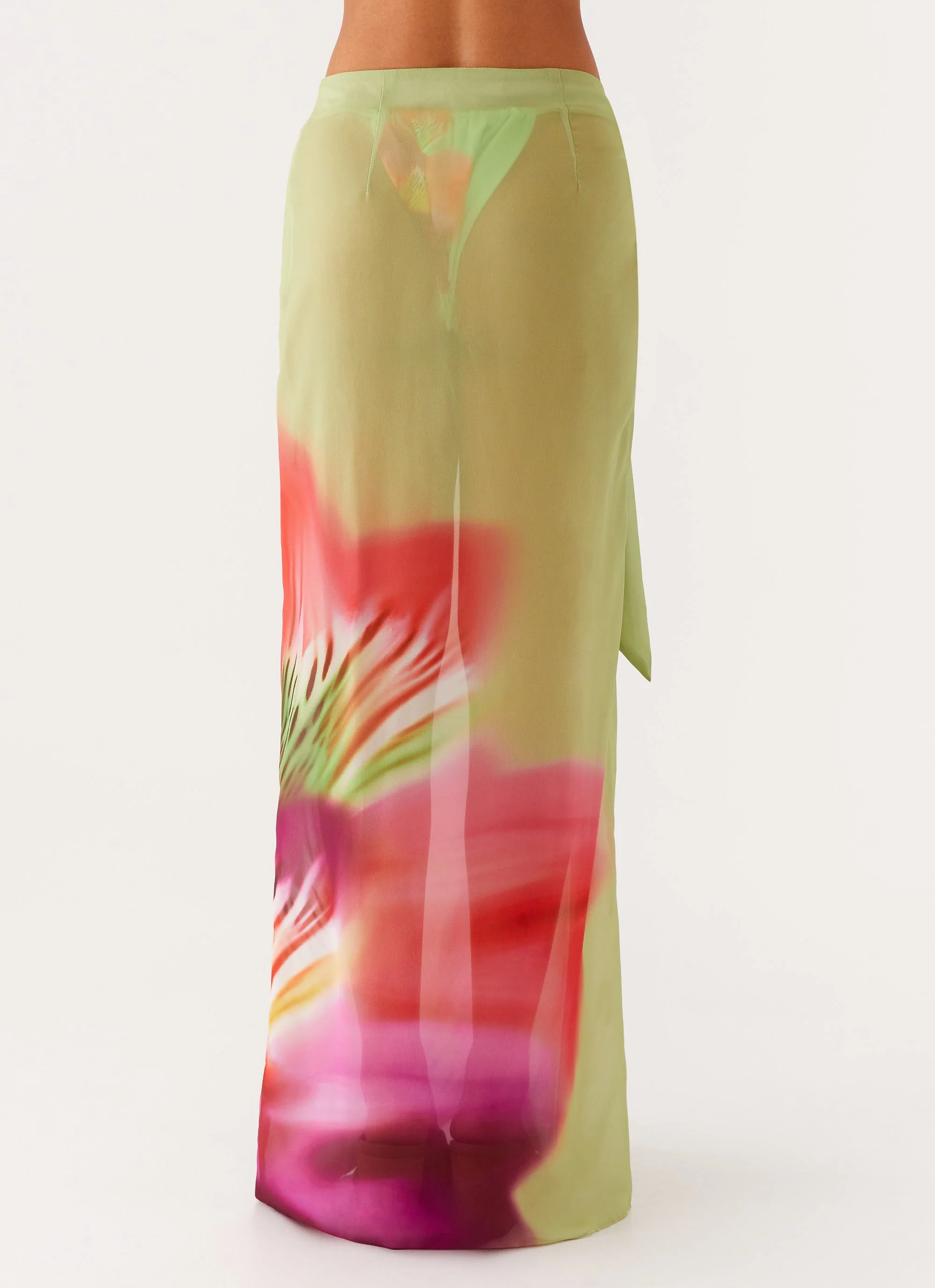 Low Tide Sarong Maxi Skirt - Green Tropical - Image 5