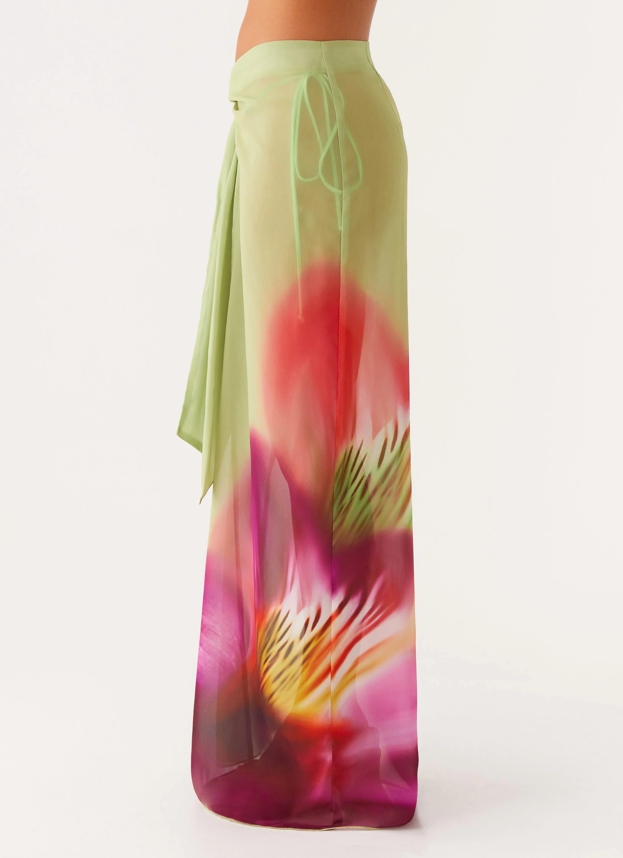 Low Tide Sarong Maxi Skirt - Green Tropical - Image 6
