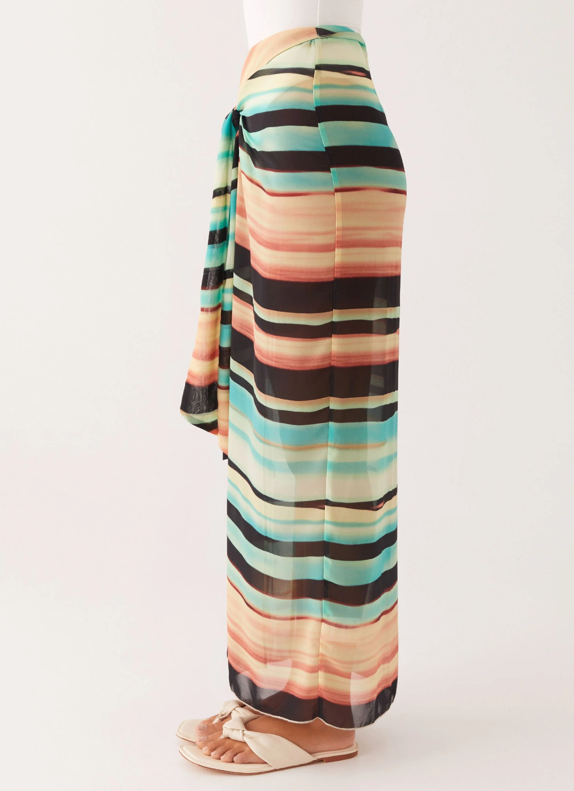 Low Tide Sarong Maxi Skirt - Stripe - Image 2