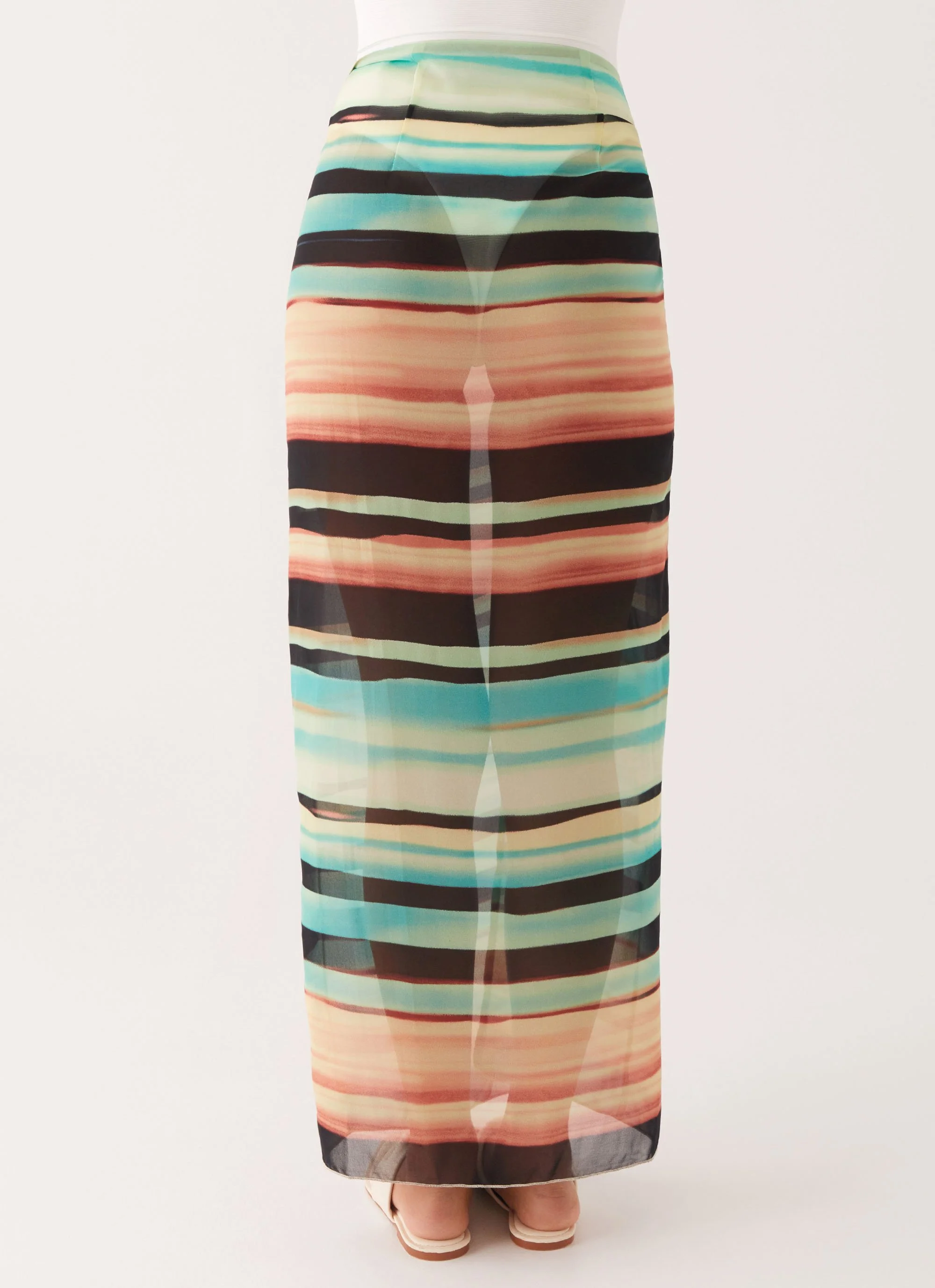 Low Tide Sarong Maxi Skirt - Stripe - Image 3