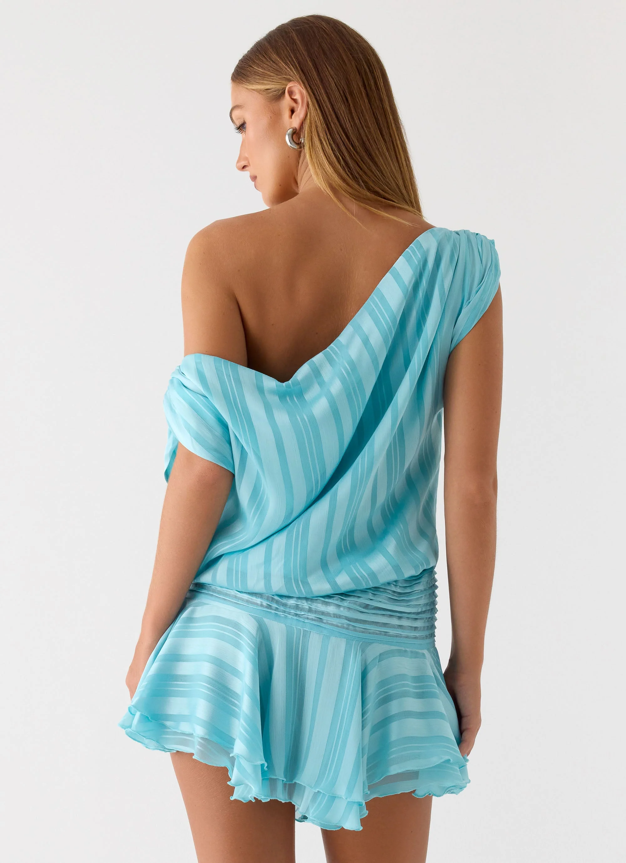 Lowey Mini Dress - Pale Blue - Image 3