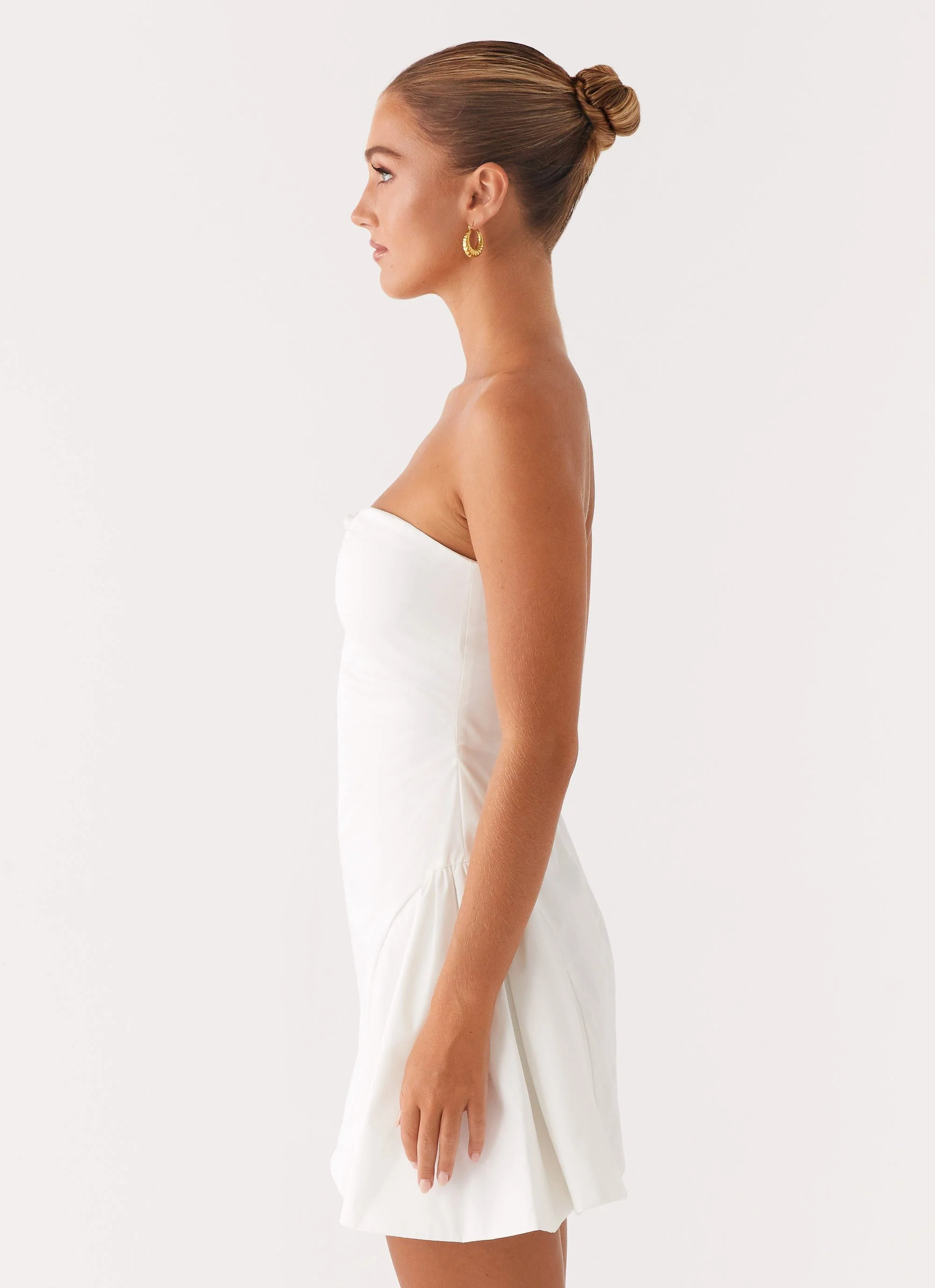 Lucille Mini Dress - White - Image 3