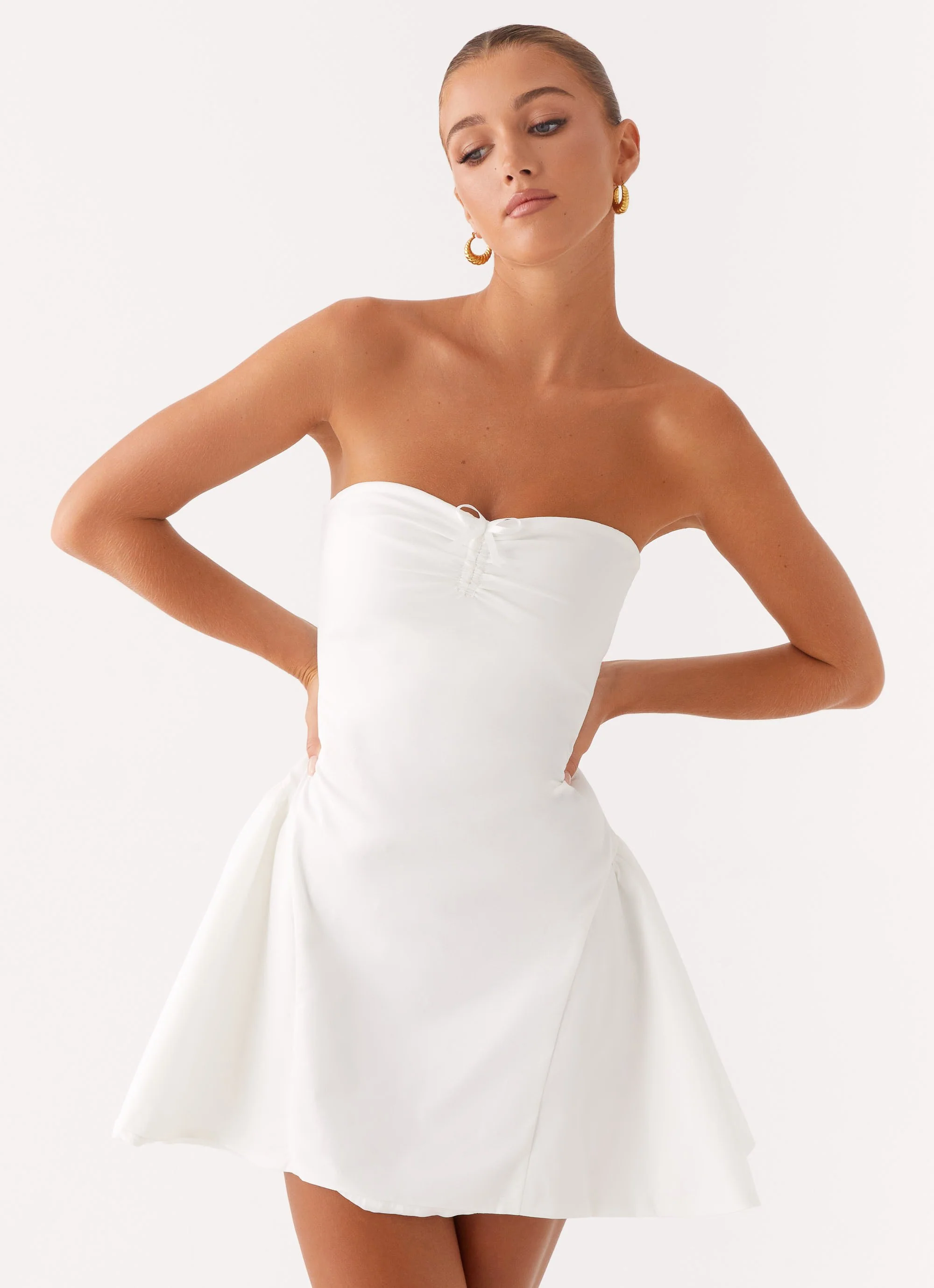 Lucille Mini Dress - White - Image 6