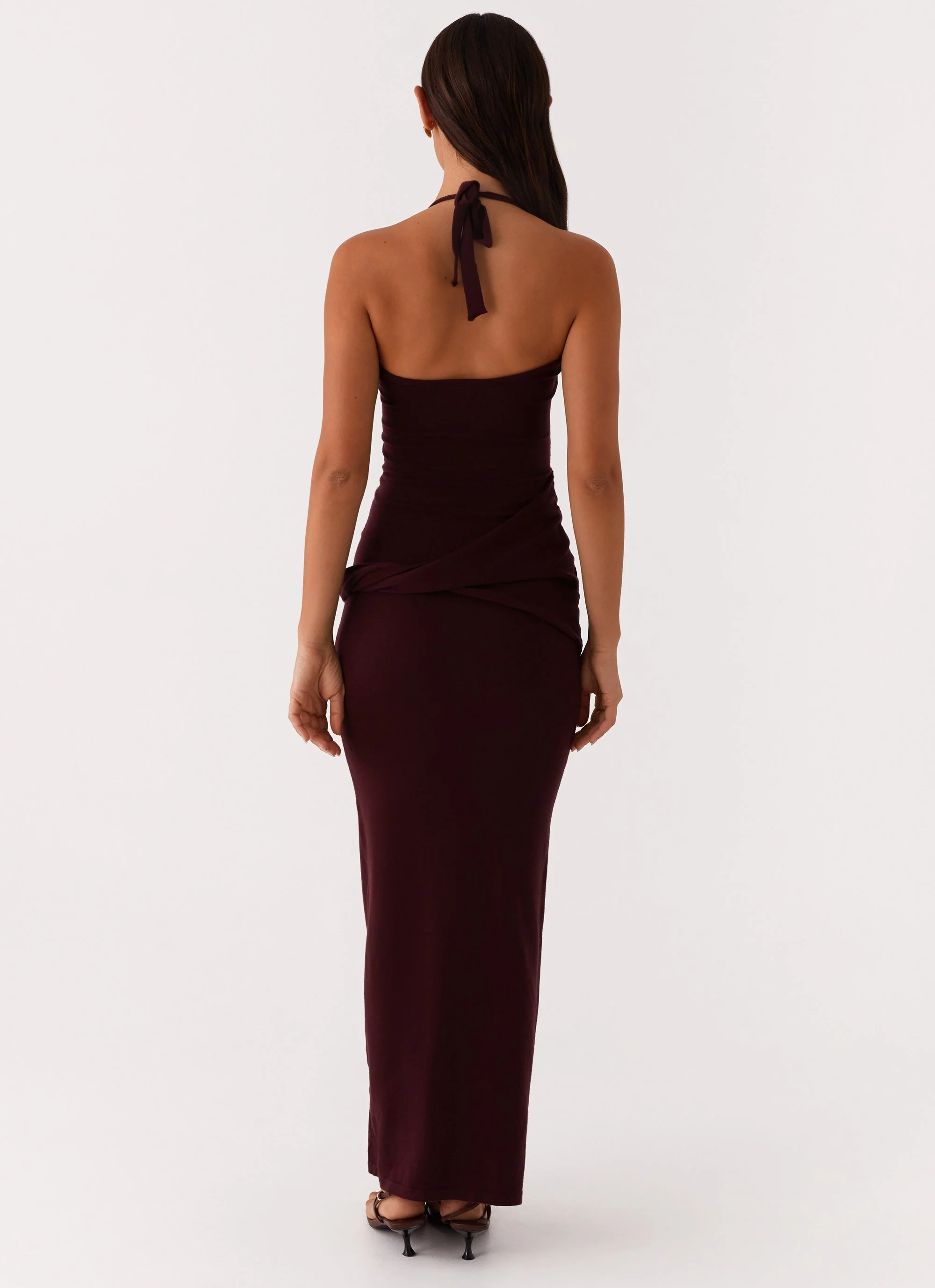Lucky You Knit Maxi Dress - Mulberry - Image 4