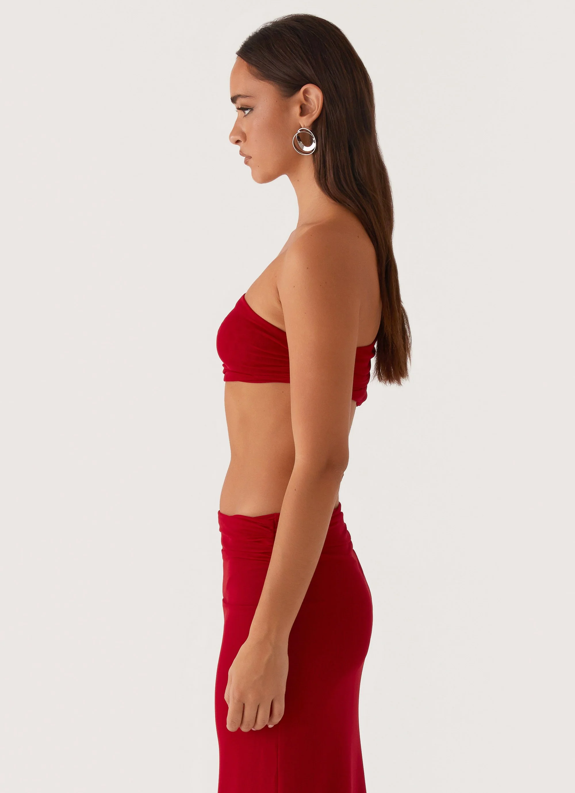 Luella One Shoulder Top - Red - Image 3