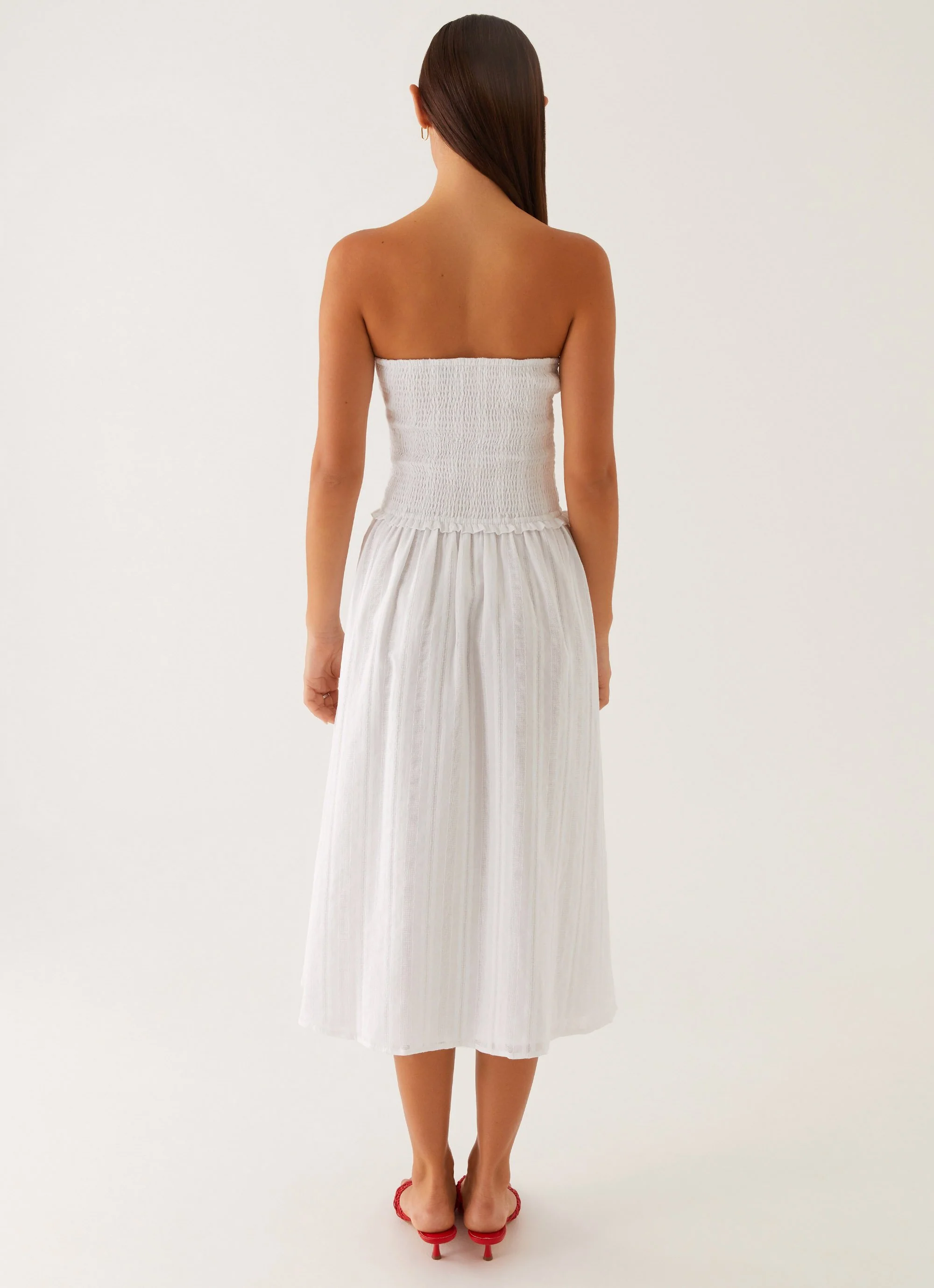 Lulie Shirres Midi Dress - Ivory - Image 3