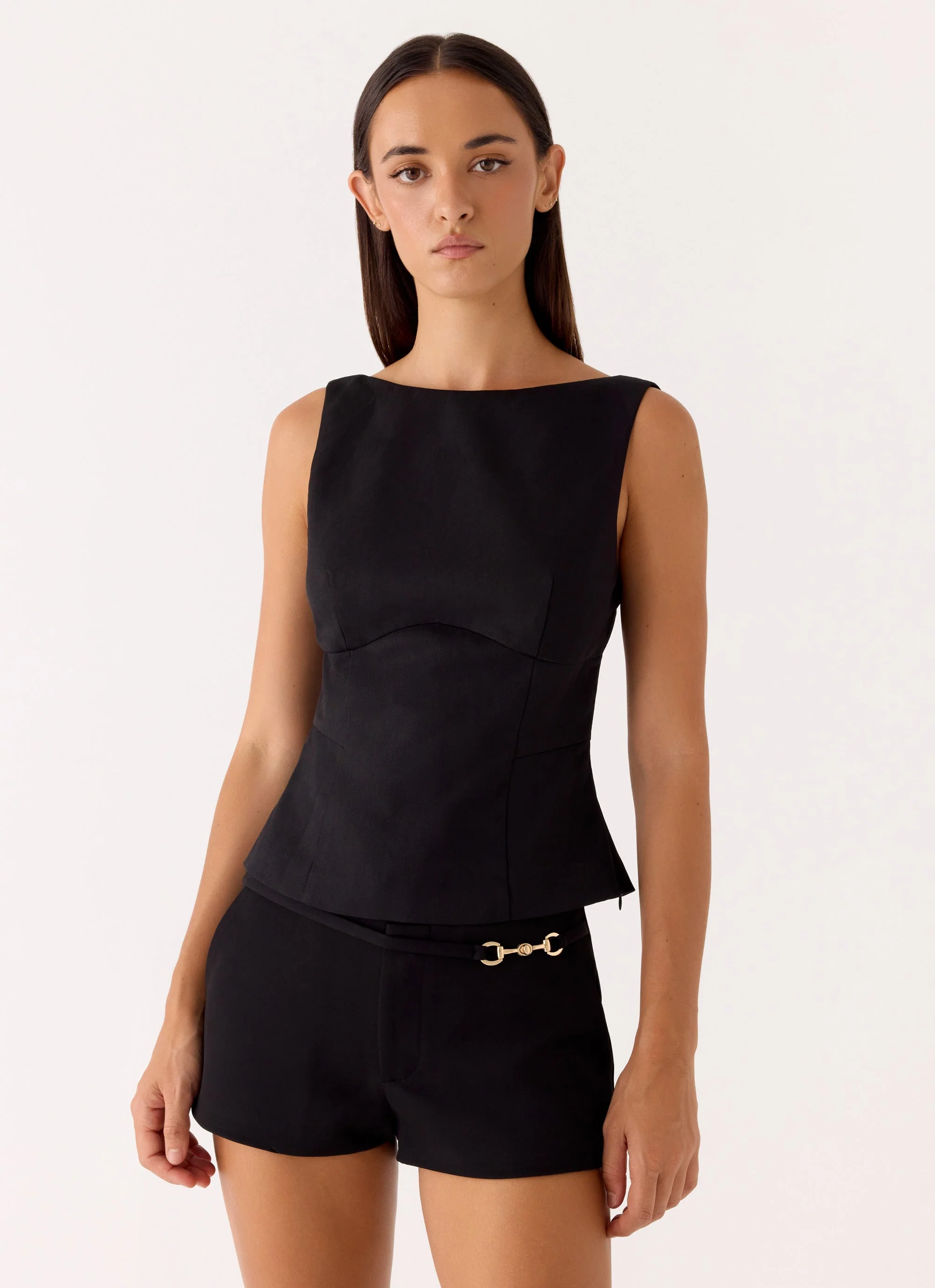 Lulita Belted Shorts - Black - Image 5