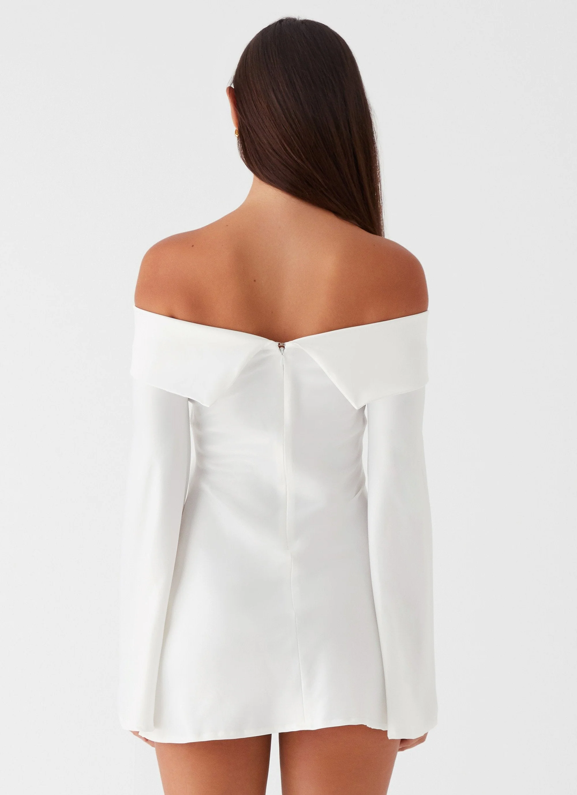 Lumina Long Sleeve Mini Dress - White - Image 5
