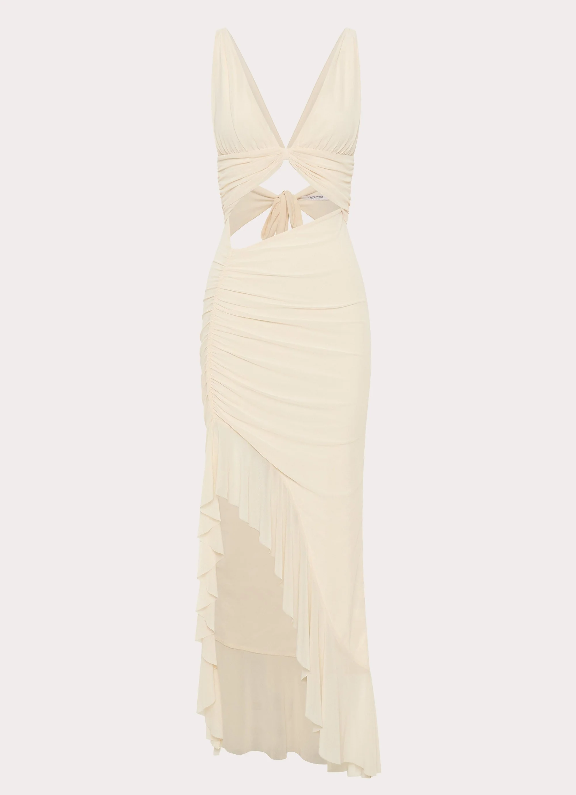 Luna Eclipse Cut Out Maxi Dress - Lemon - Image 6