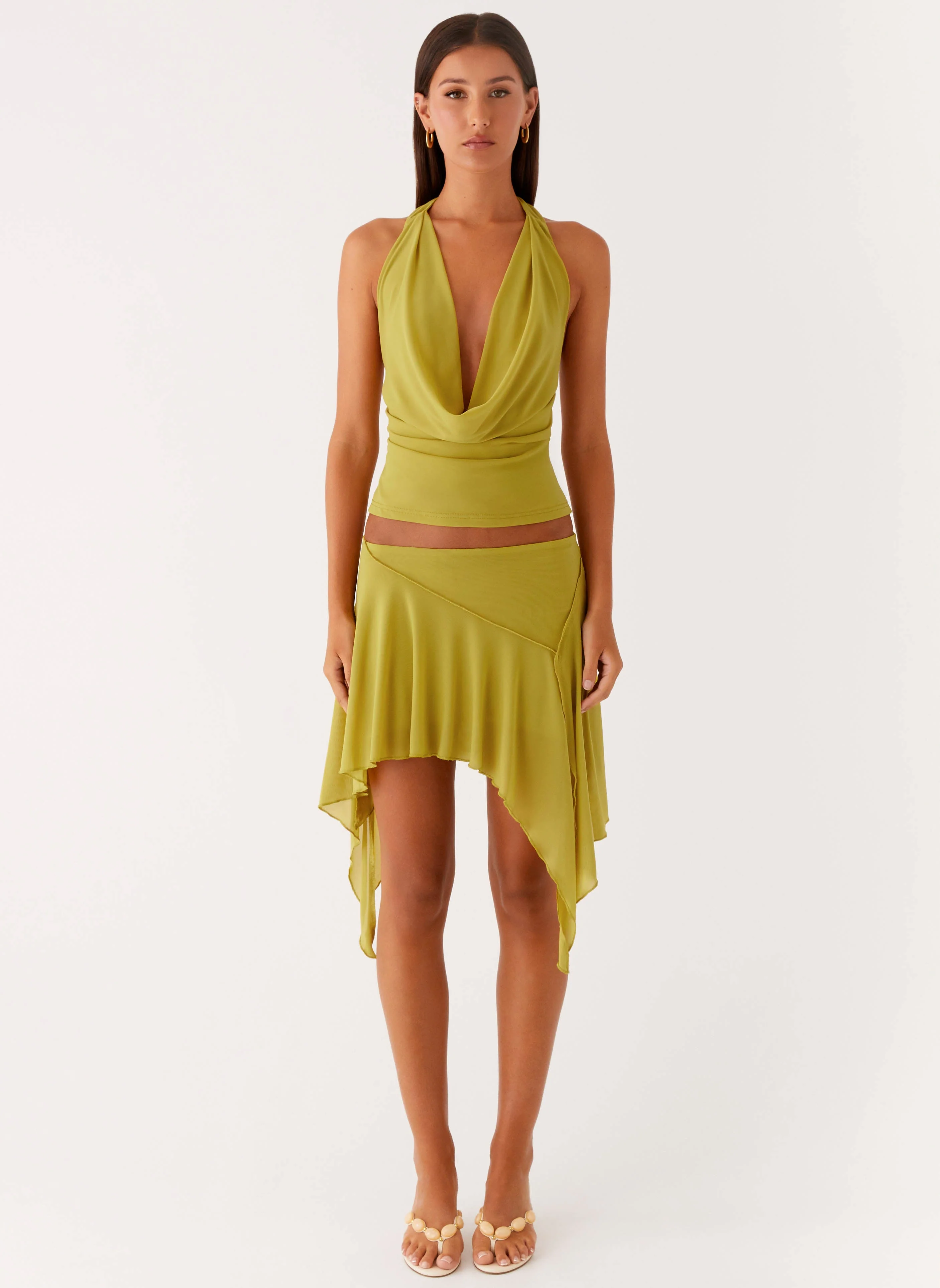 Lustra Mini Skirt - Lime - Image 3