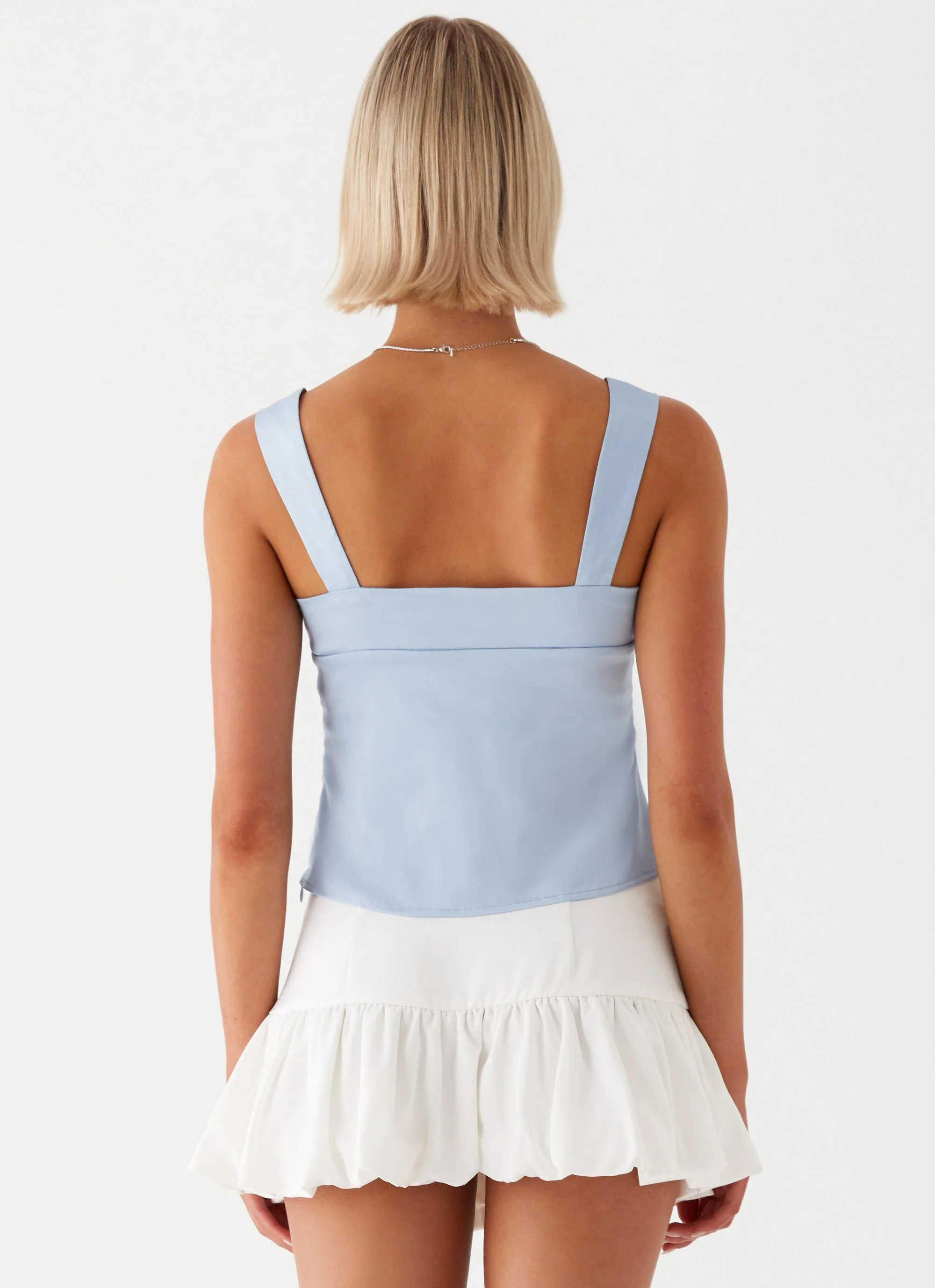 Lylah Satin Top - Blue - Image 4