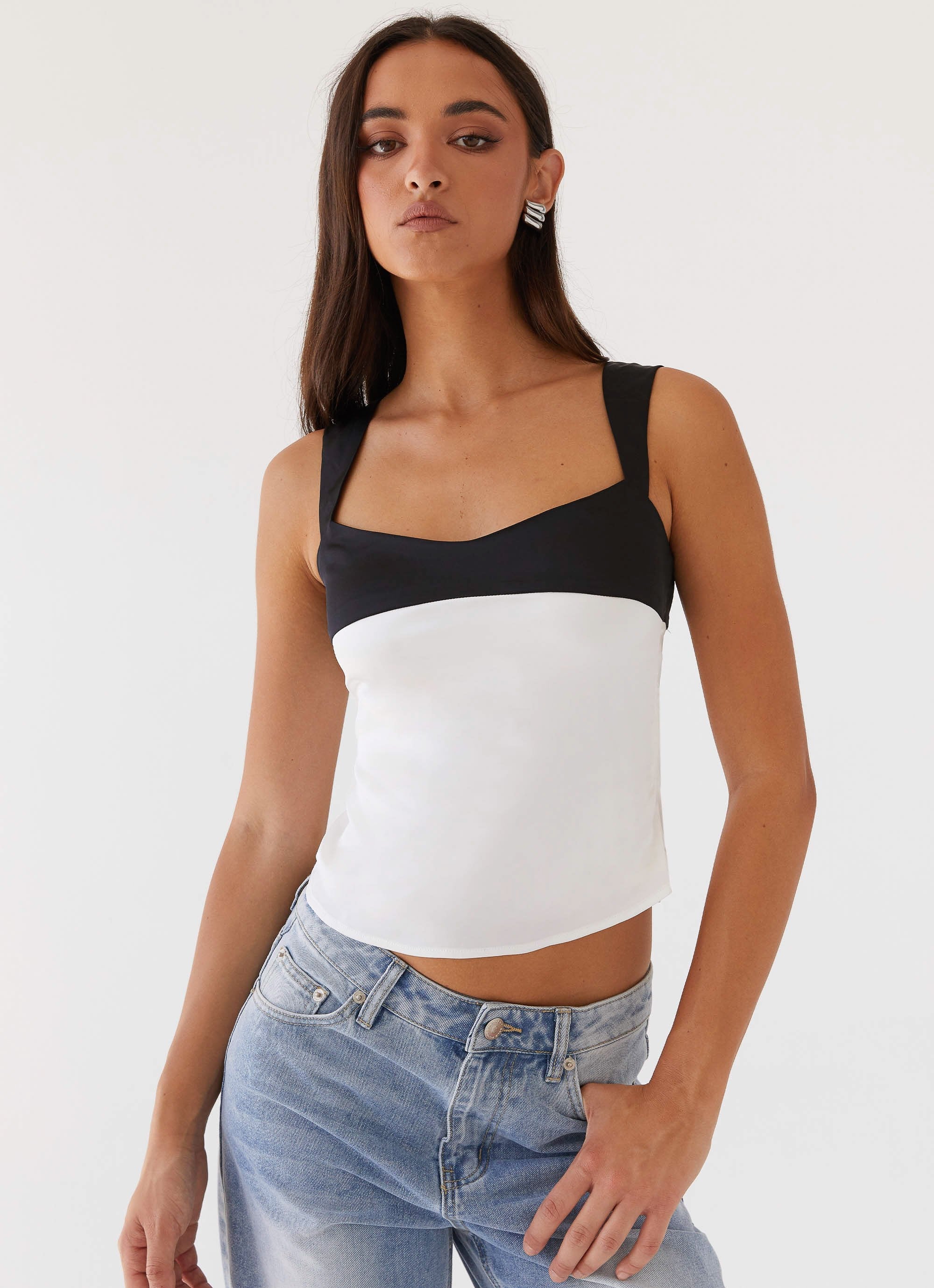 Lylah Satin Top - Noir Pearl - Image 3