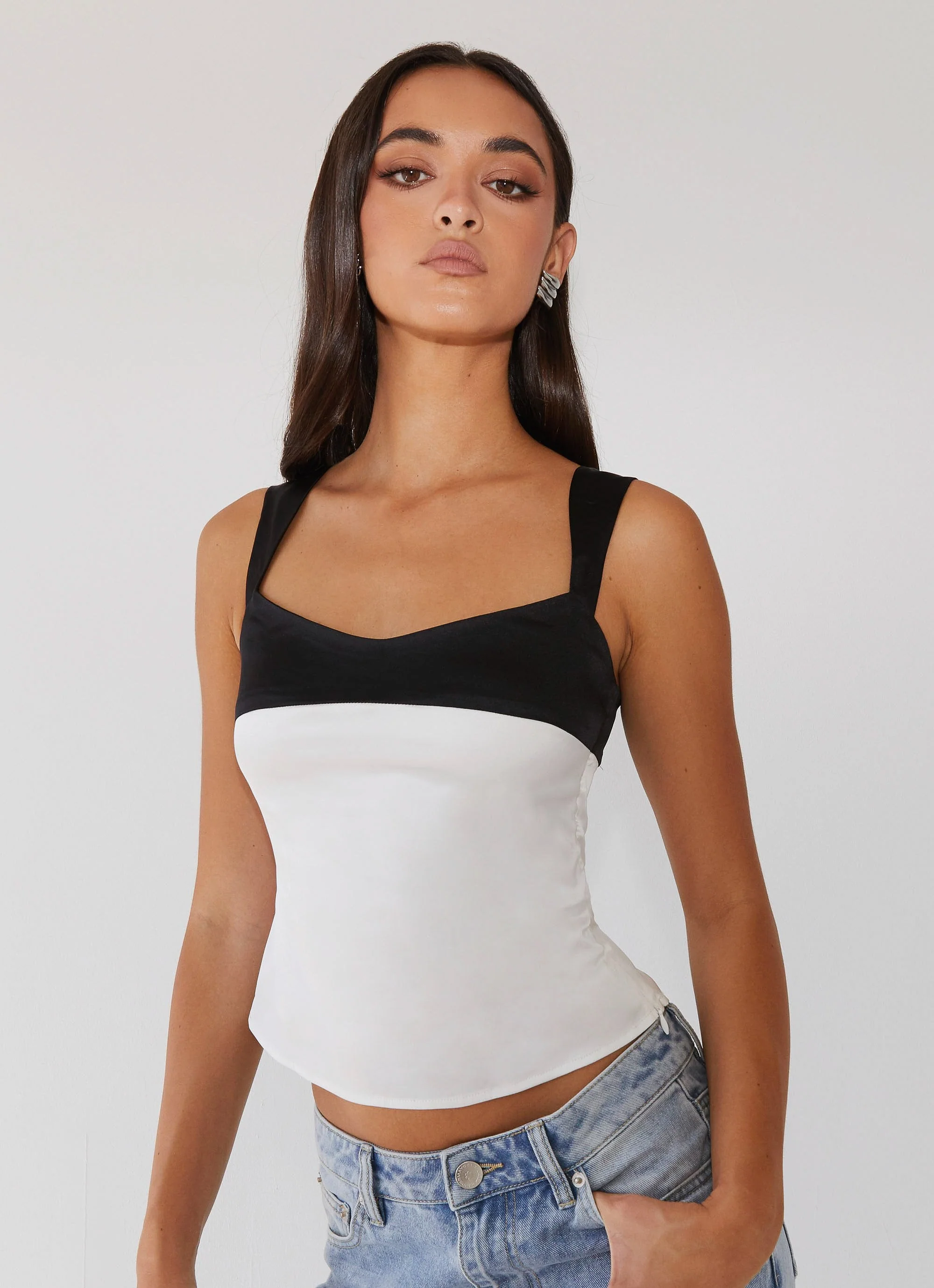 Lylah Satin Top - Noir Pearl - Image 6