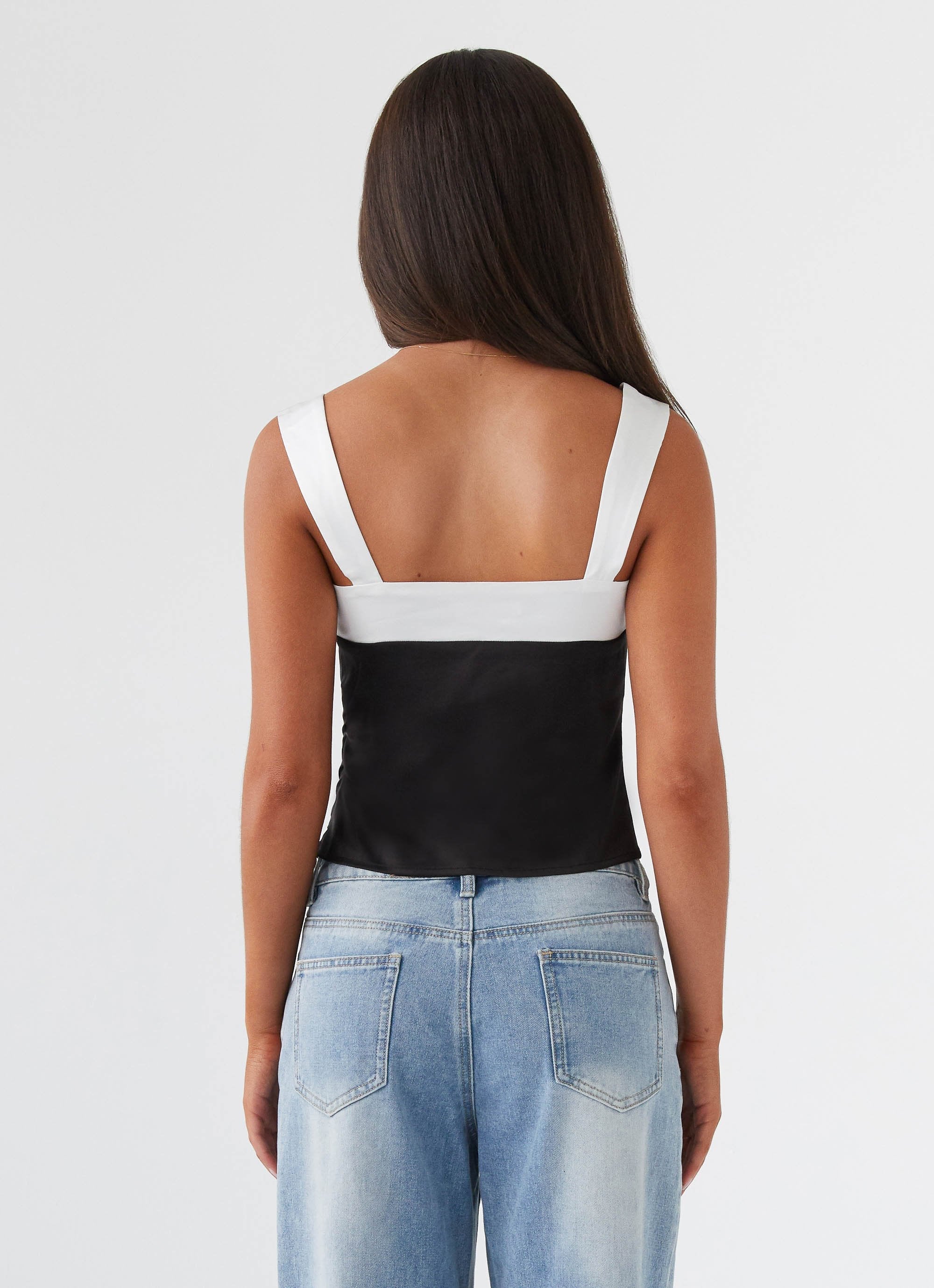 Lylah Satin Top - Onyx - Image 4