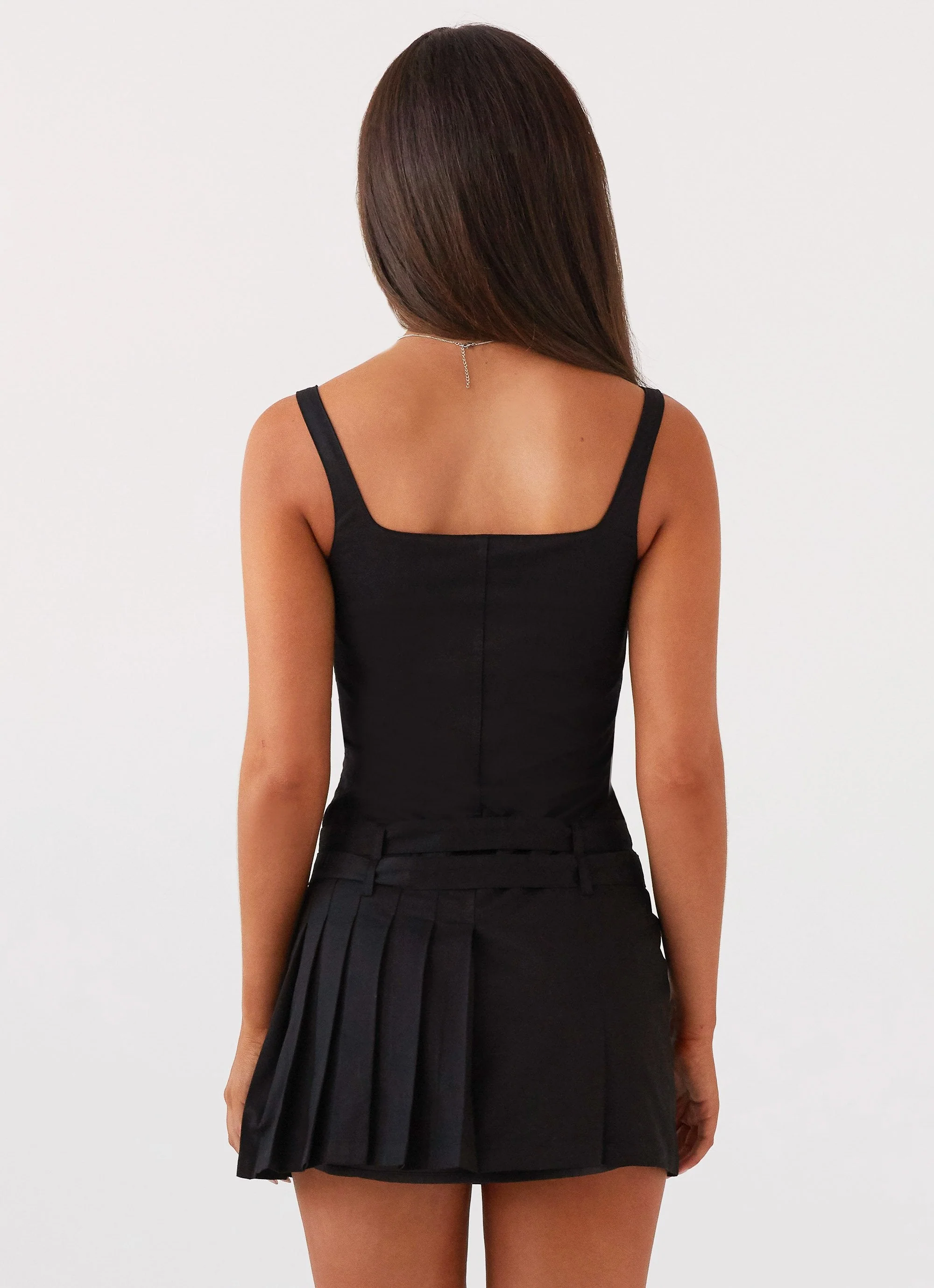 Lynette Buckle Mini Dress - Black - Image 4