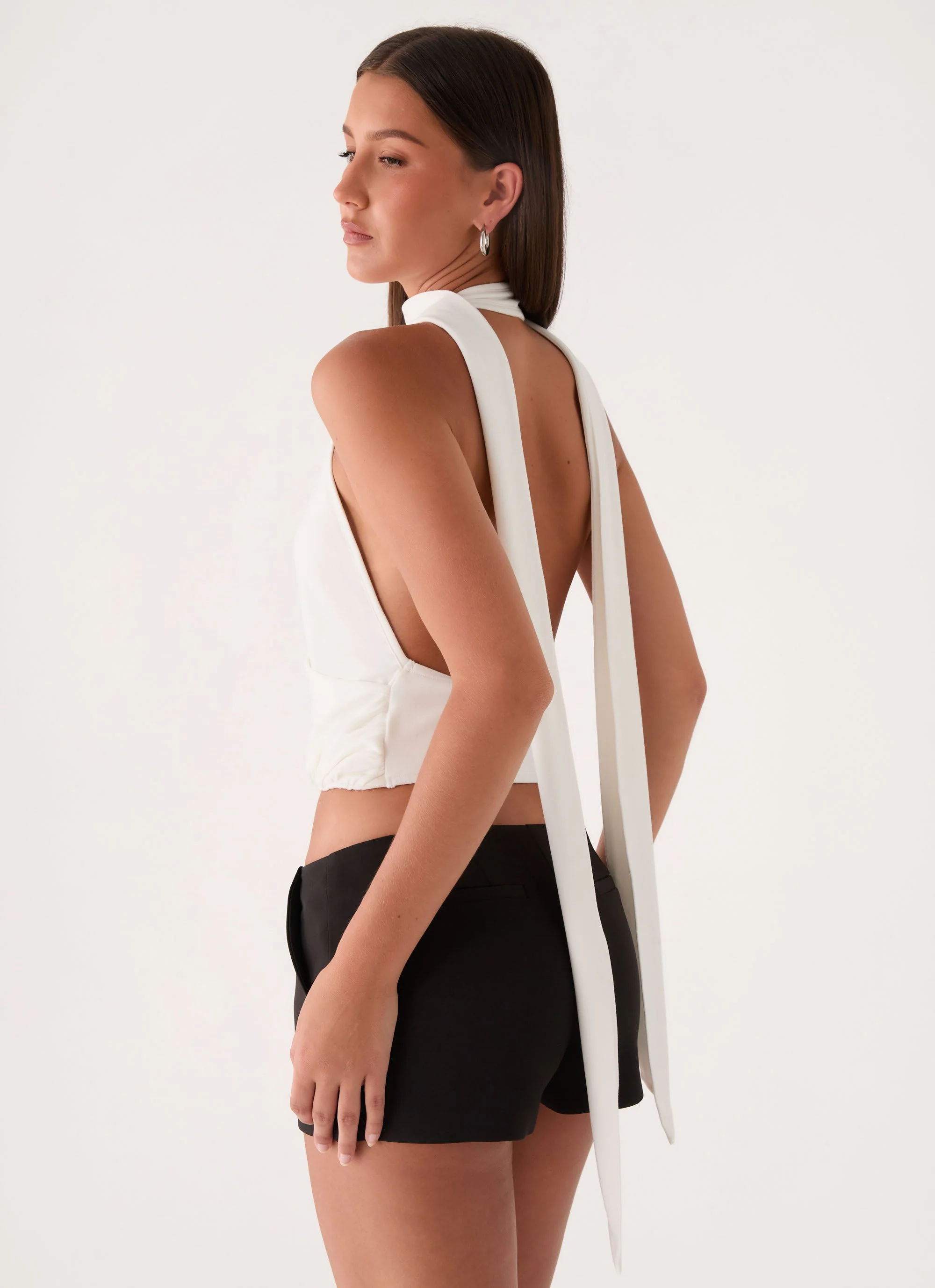 Lynna Scarf Top - White - Image 6
