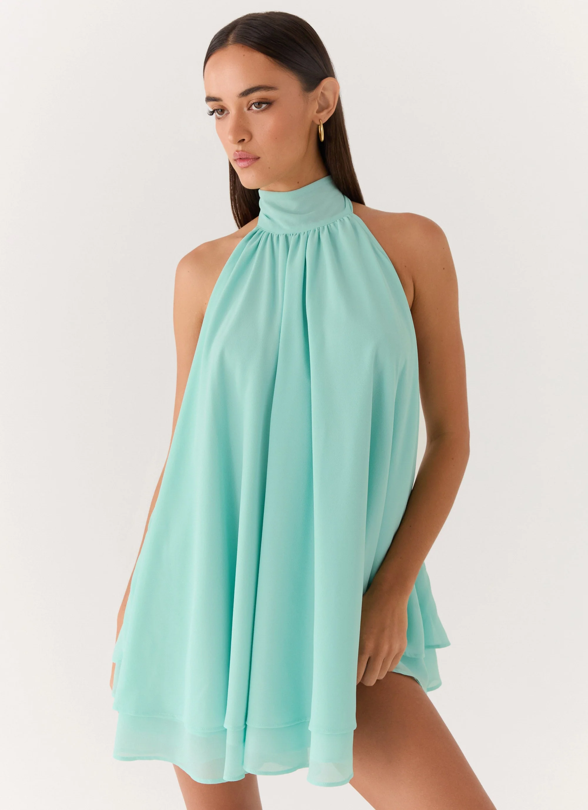 Lyrah Halter Mini Dress - Mint - Image 5