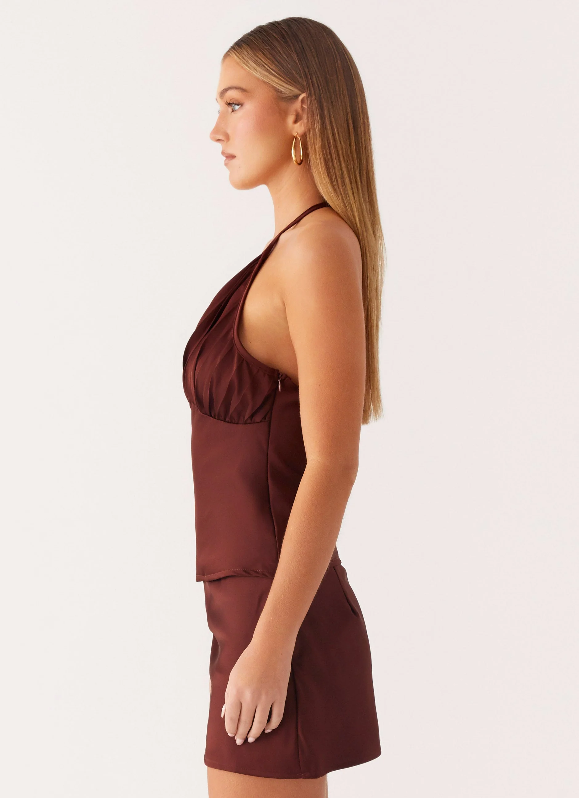 Mabel Halter Top - Chocolate - Image 2