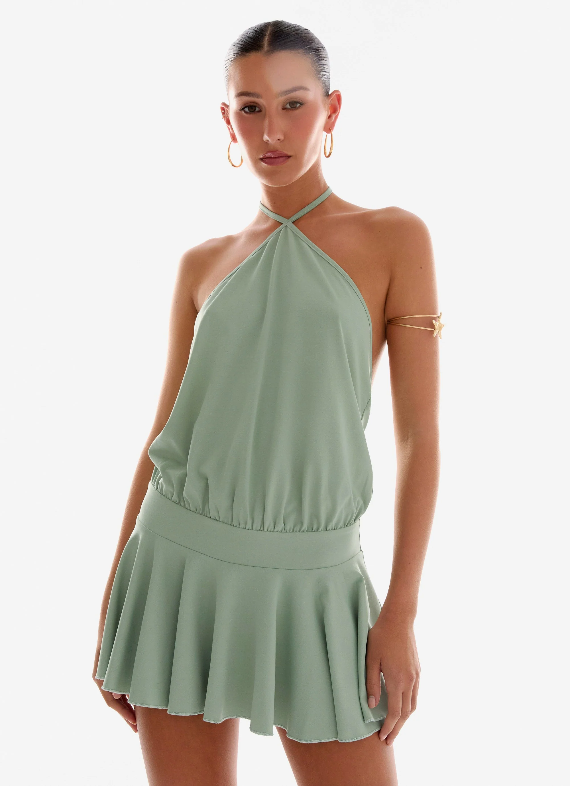 Mable Mini Dress - Green - Image 6