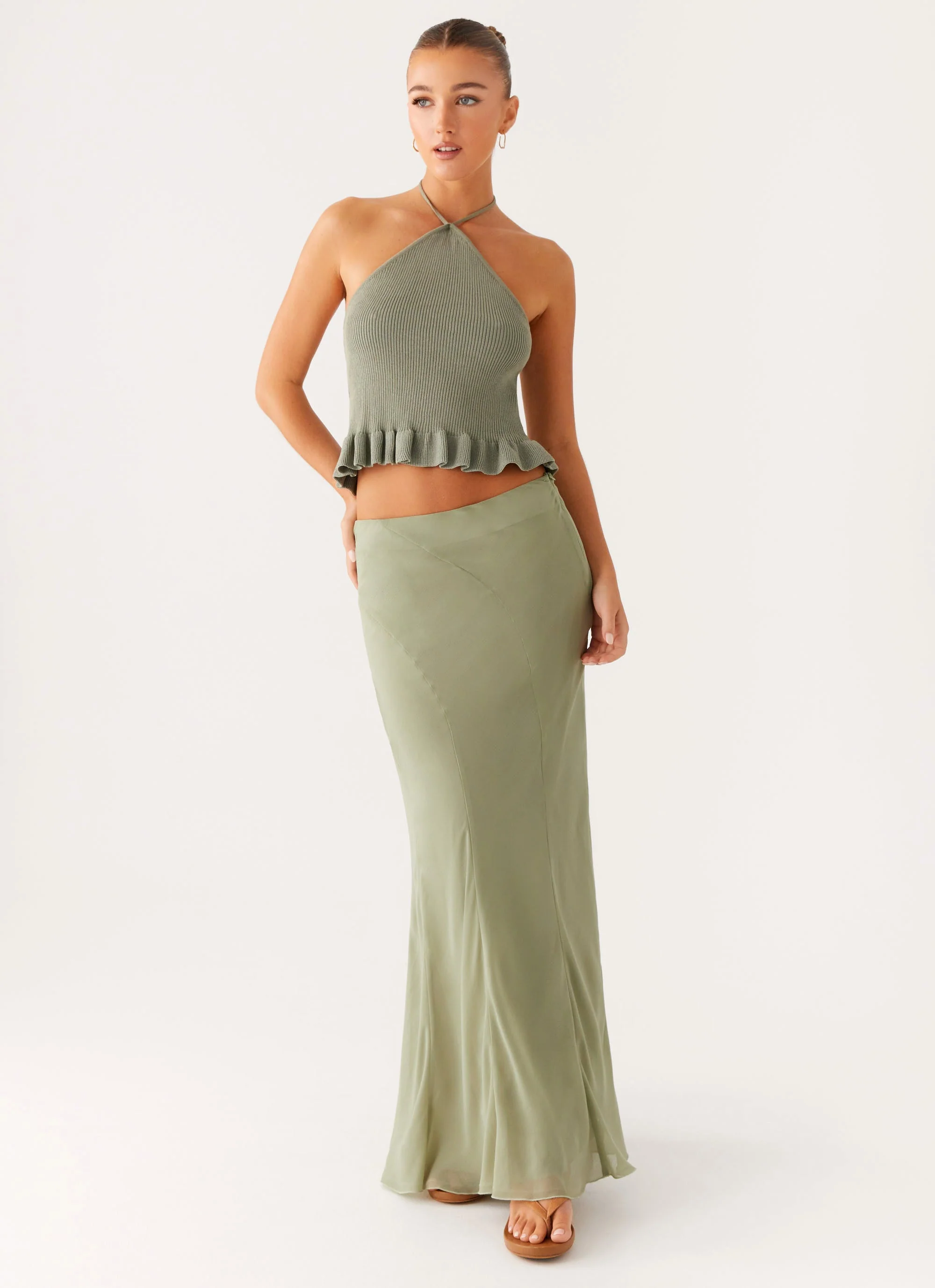 Maddox Maxi Skirt - Sage - Image 6