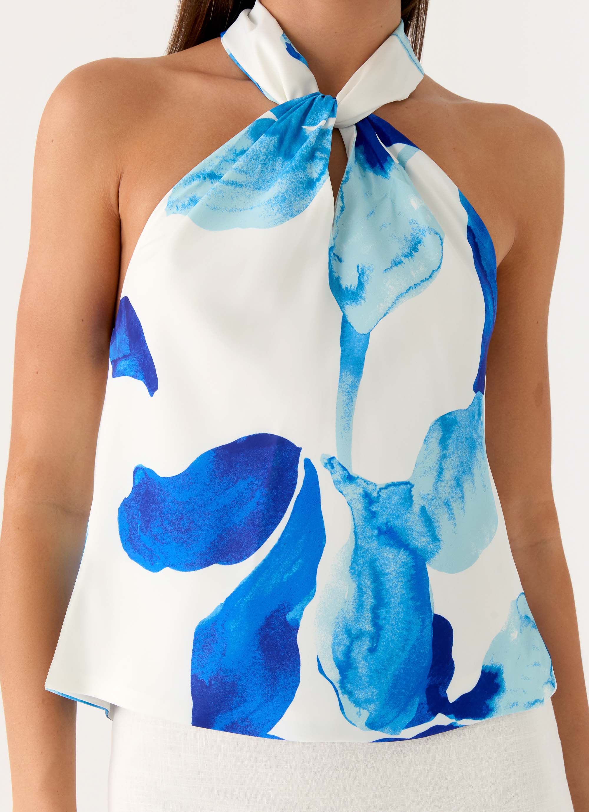 Maddox Scarf Top - Cerulean Bloom - Image 5