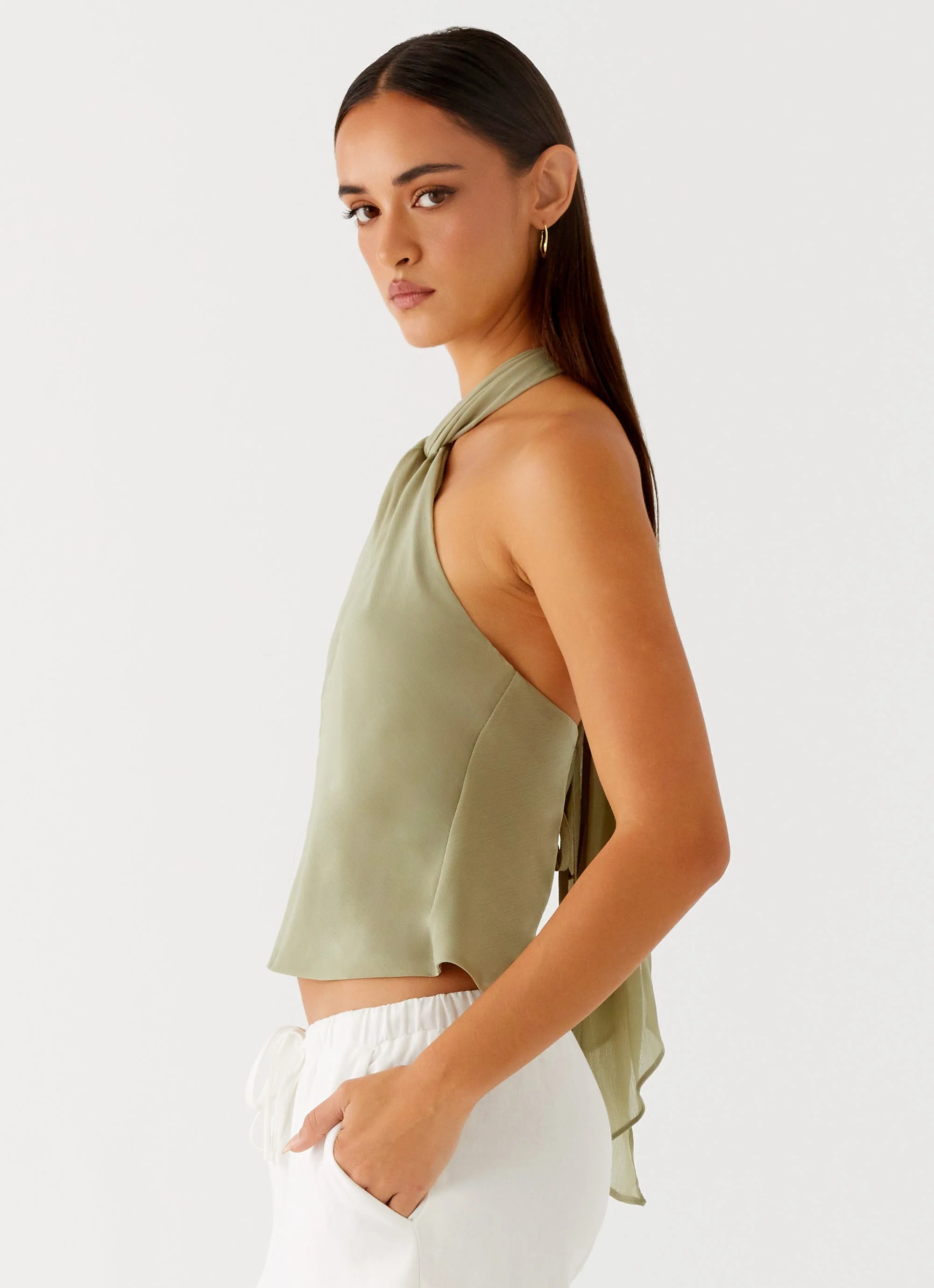 Maddox Scarf Top - Sage - Image 4