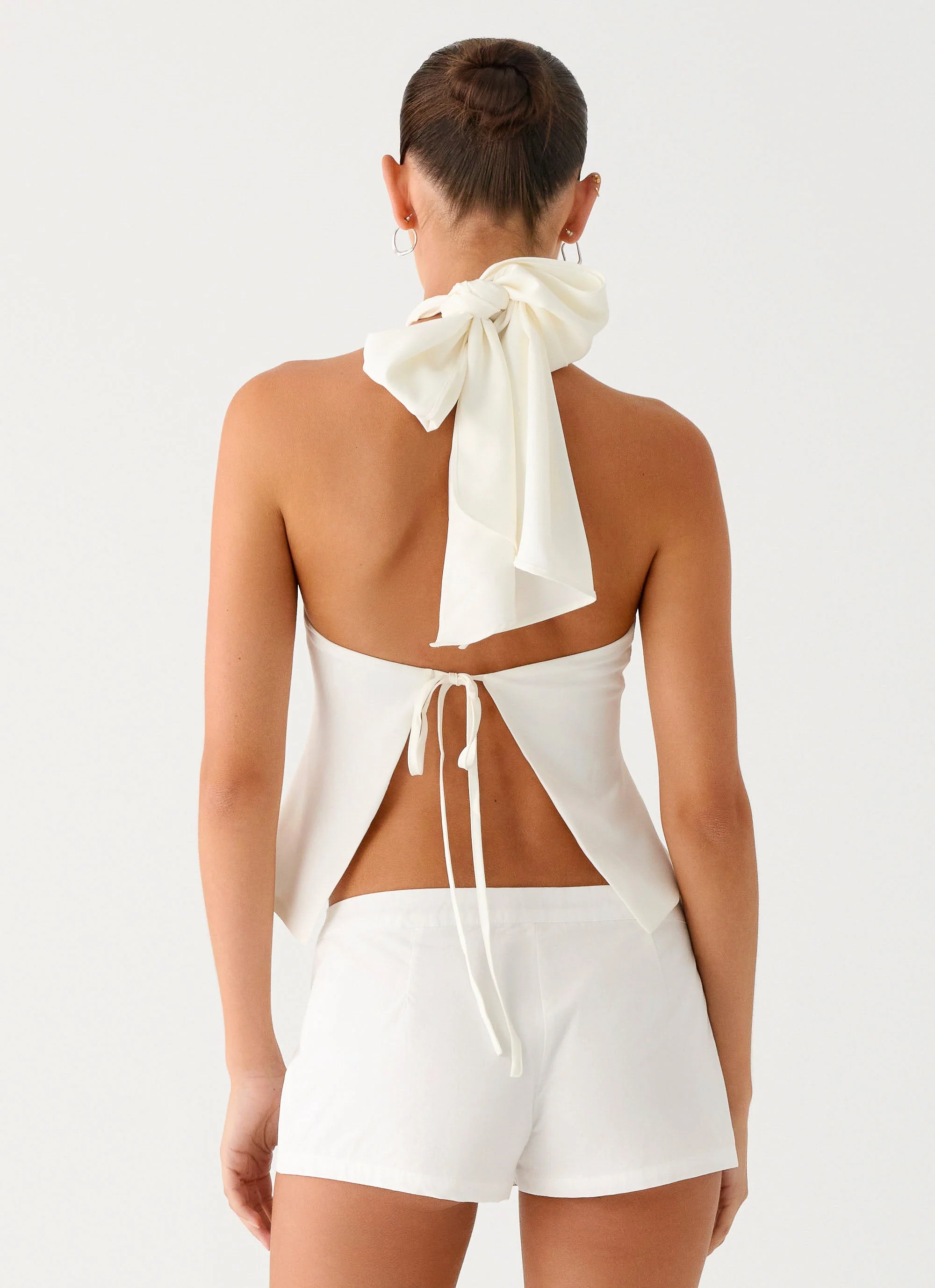 Maddox Scarf Top - White - Image 3