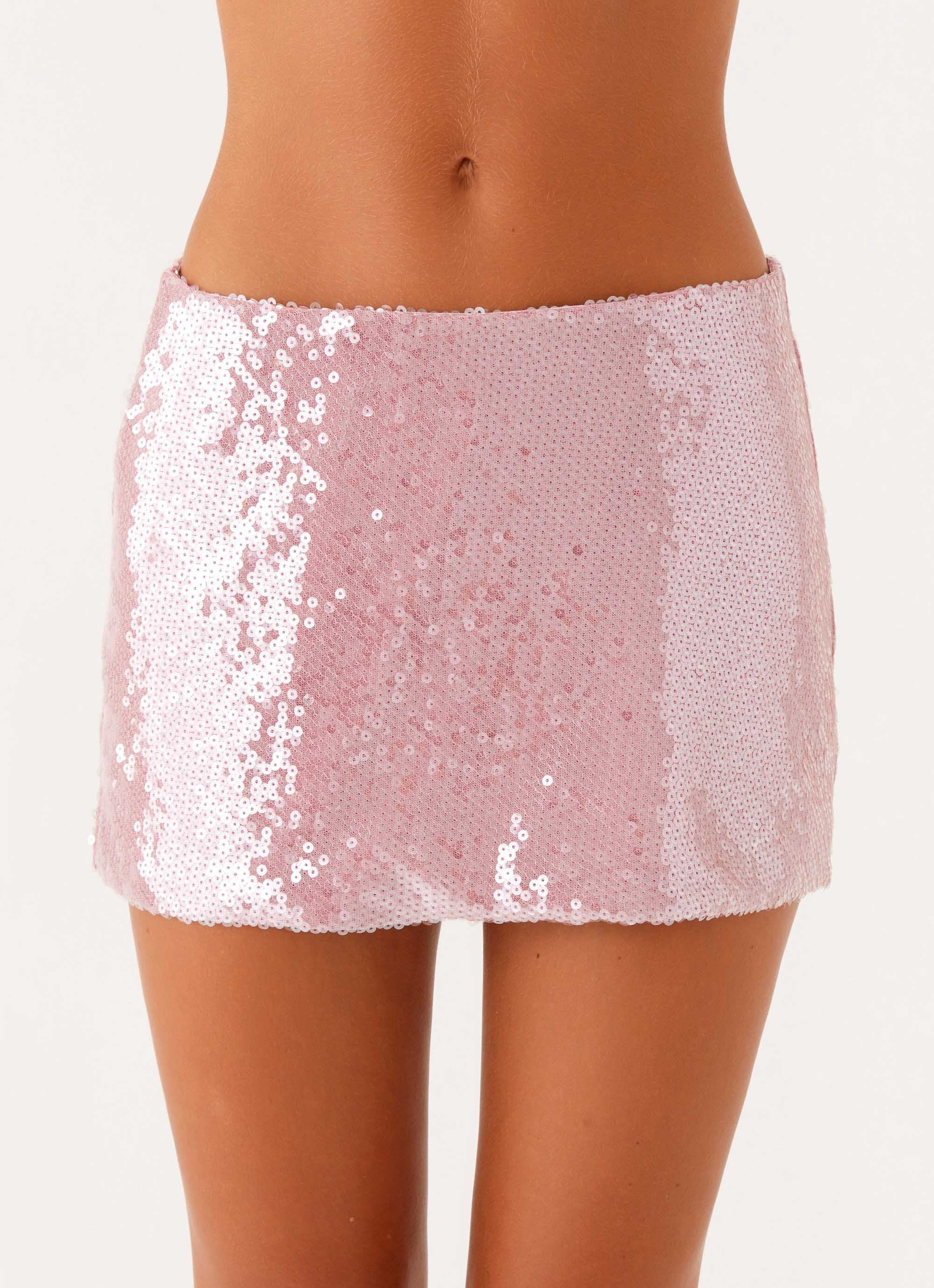 Made For You Low Rise Sequin Mini Skirt - Pink - Image 5