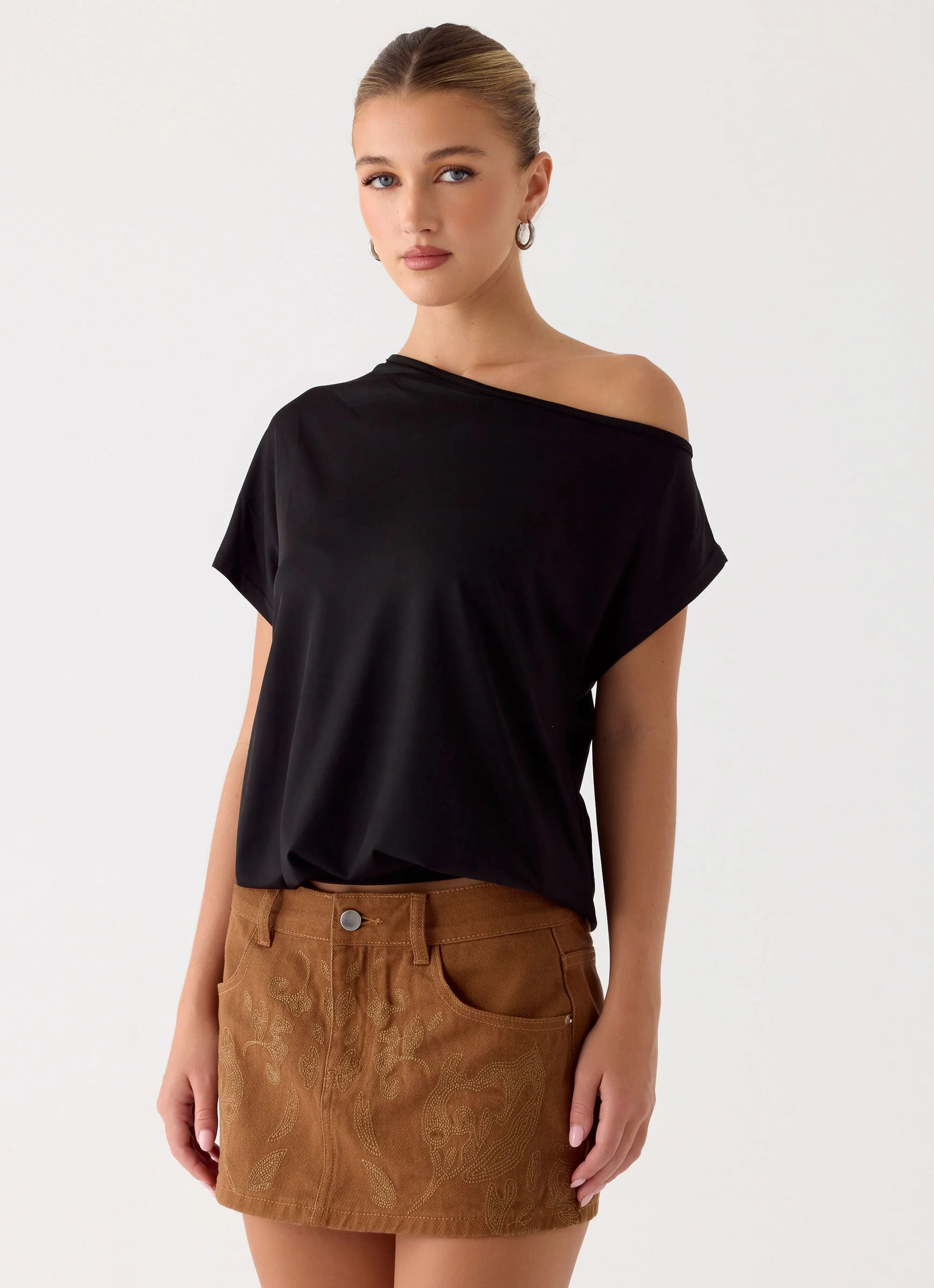 Maeve Mini Skirt - Tan - Image 6