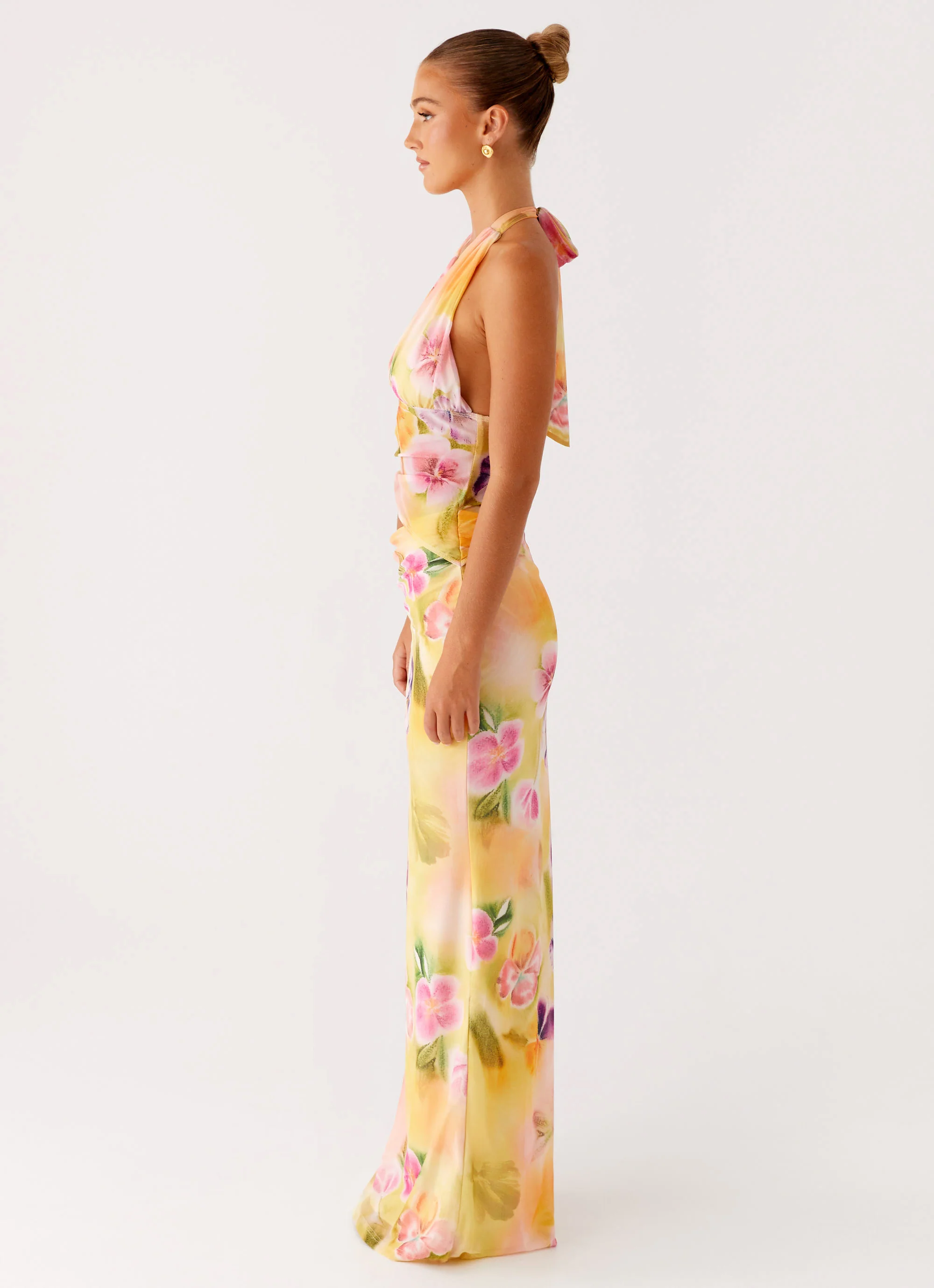 Main Act Halter Maxi Dress - Sunburst Floral - Image 3
