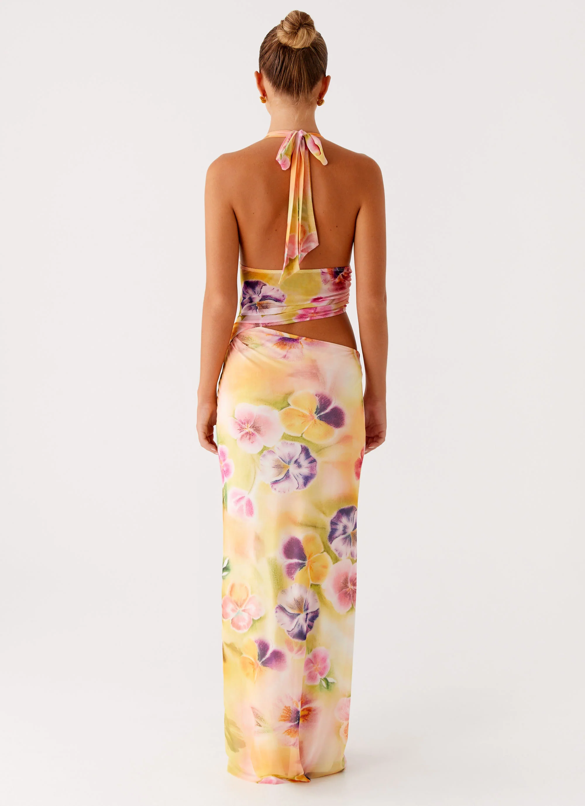 Main Act Halter Maxi Dress - Sunburst Floral - Image 4