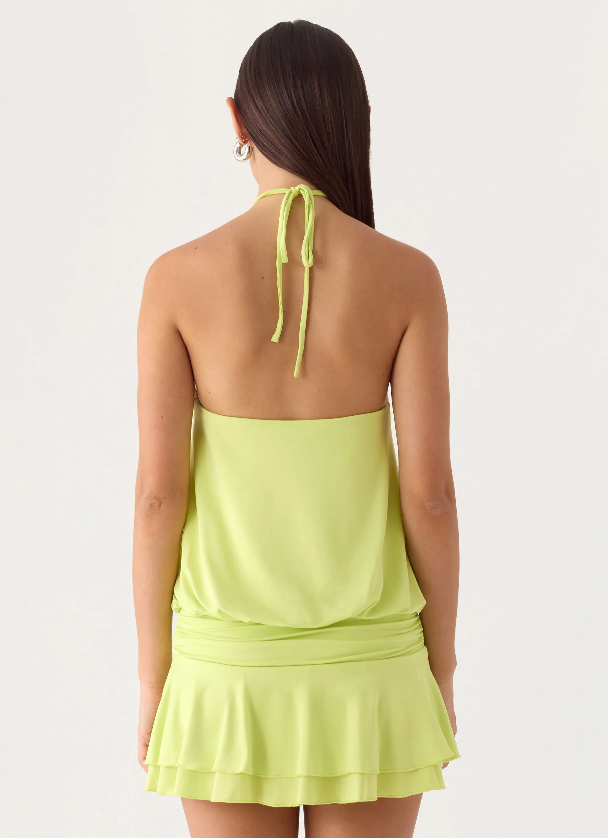 Make It Right Mini Dress - Lime - Image 3