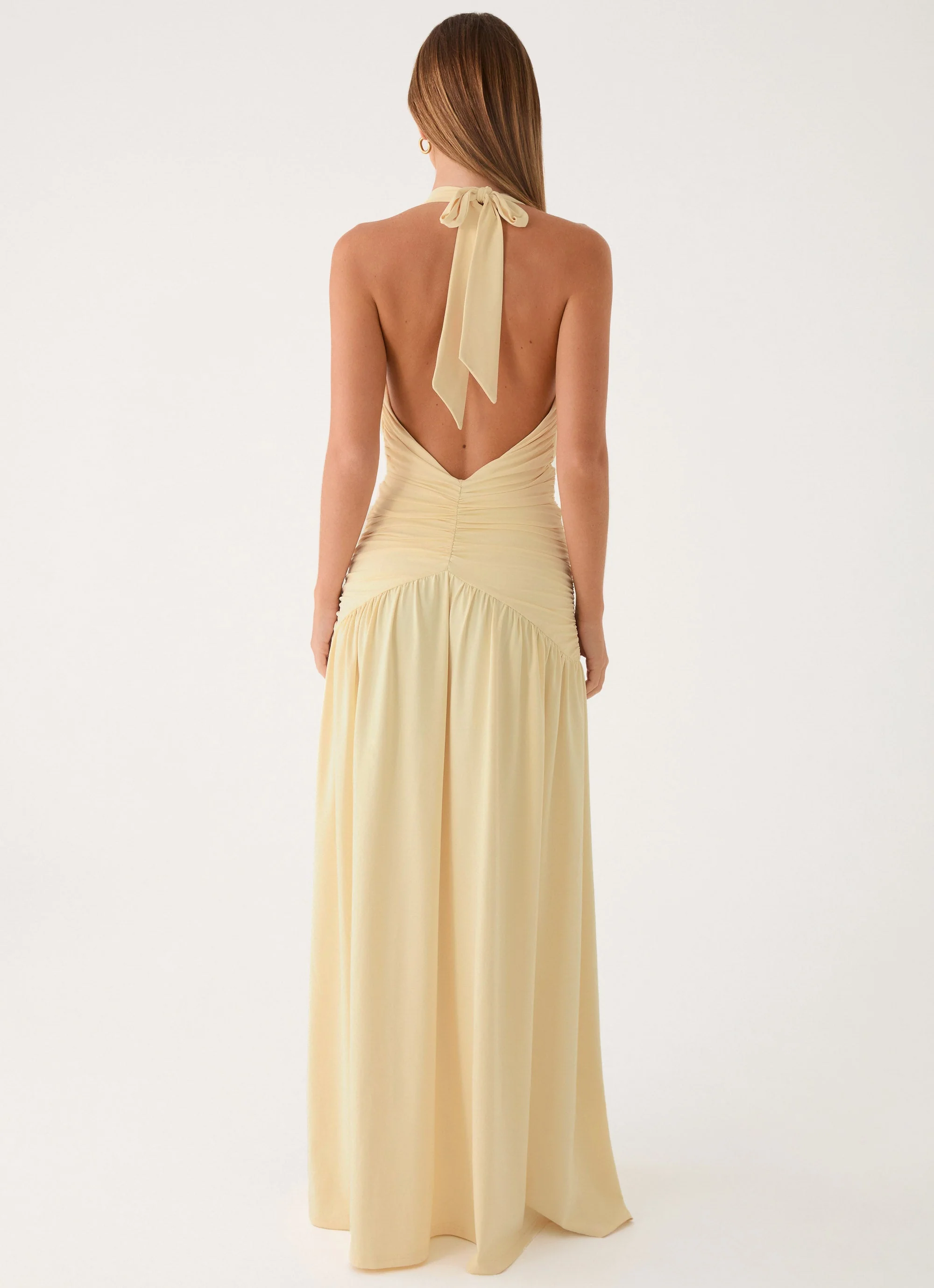 Makena Halter Maxi Dress - Yellow - Image 5