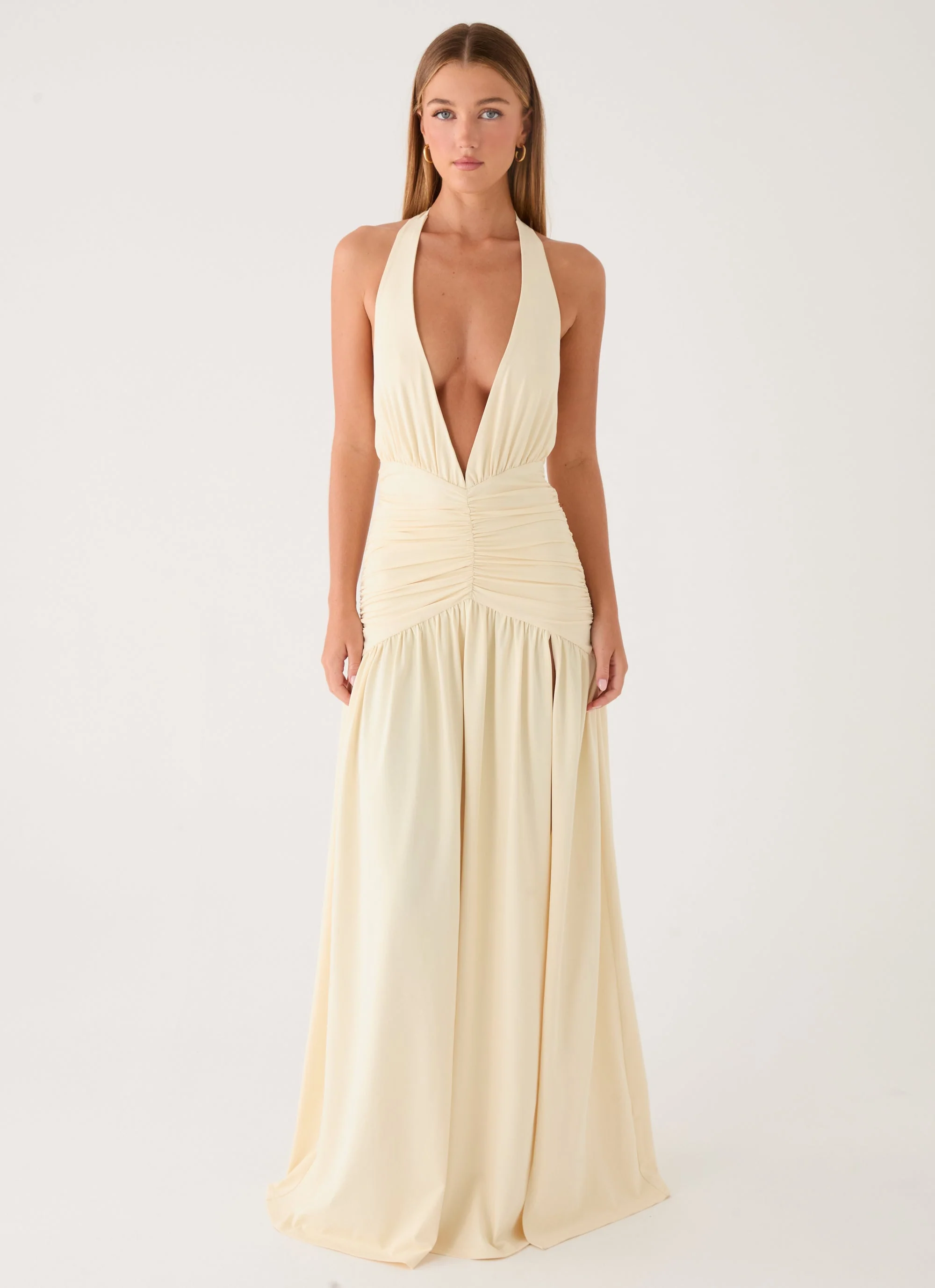 Makena Halter Maxi Dress - Yellow - Image 9