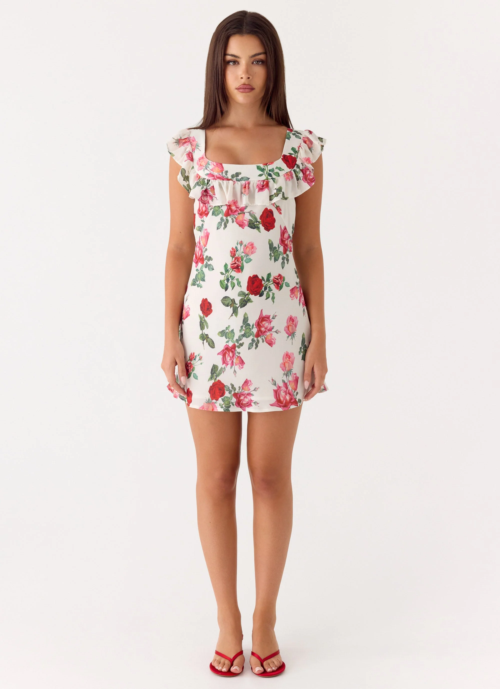 Malina Mini Dress - Ivory Bloom - Image 3