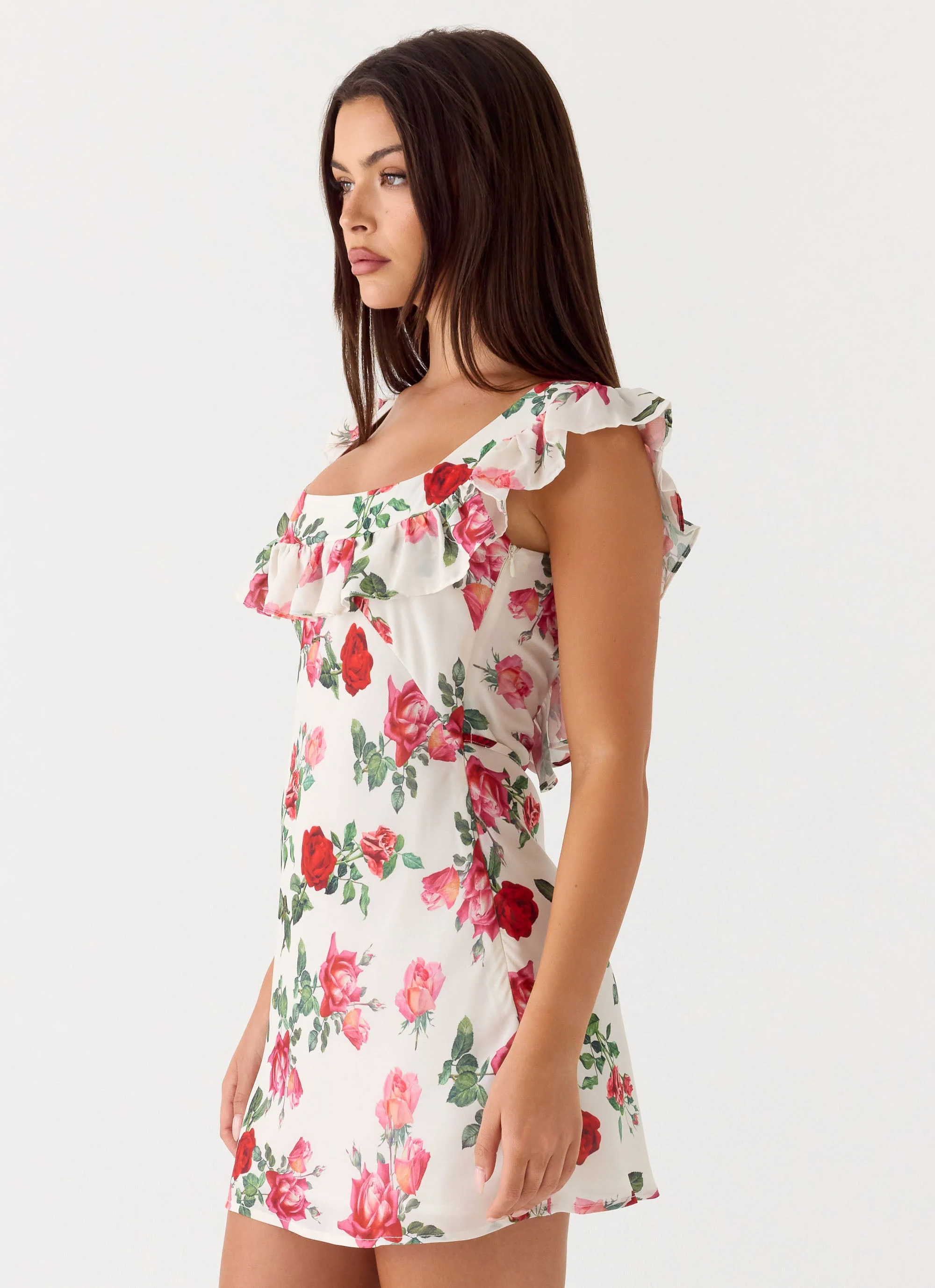 Malina Mini Dress - Ivory Bloom - Image 4