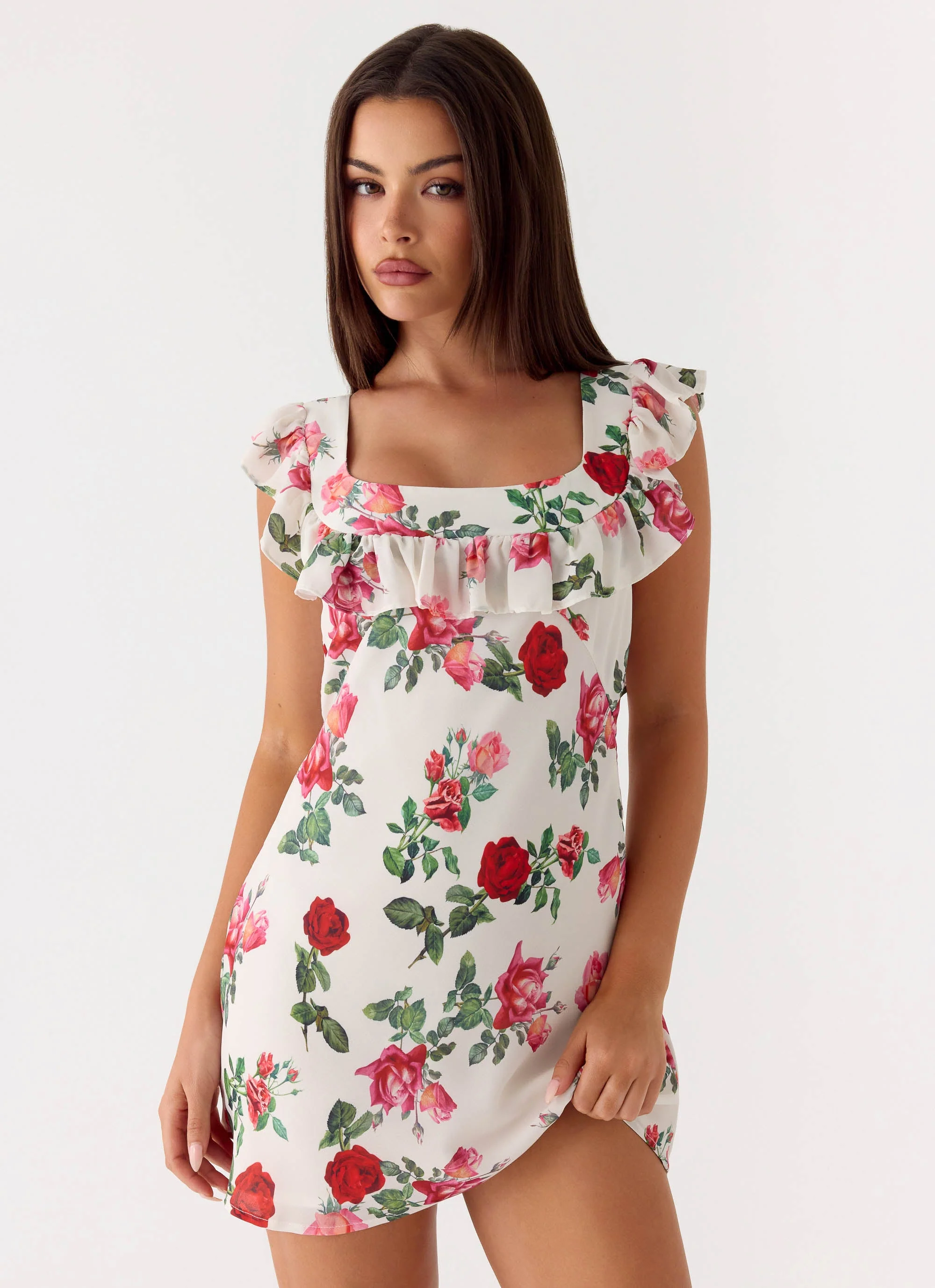 Malina Mini Dress - Ivory Bloom - Image 6