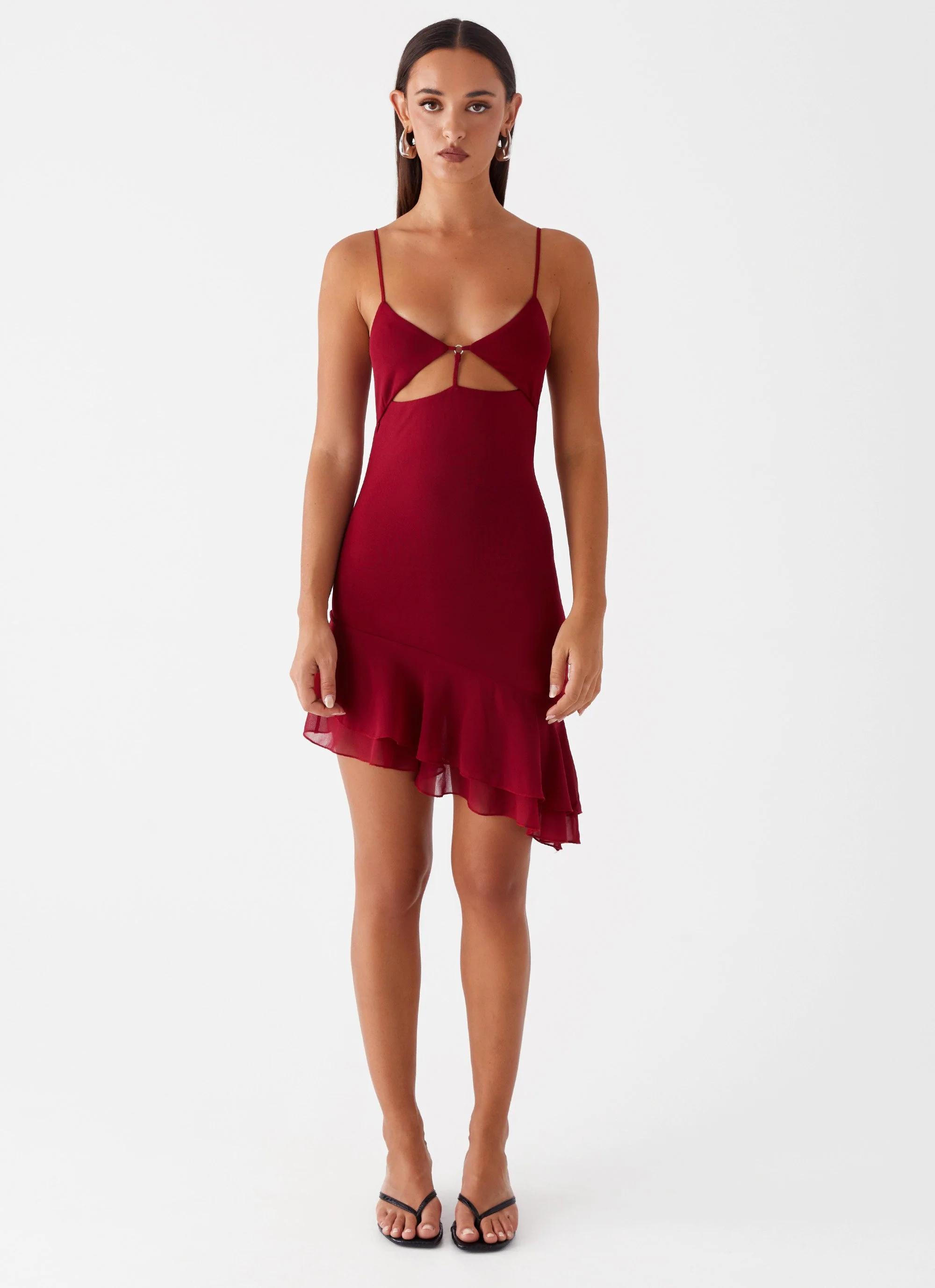 Mallory Mini Dress - Cherry Red - Image 2