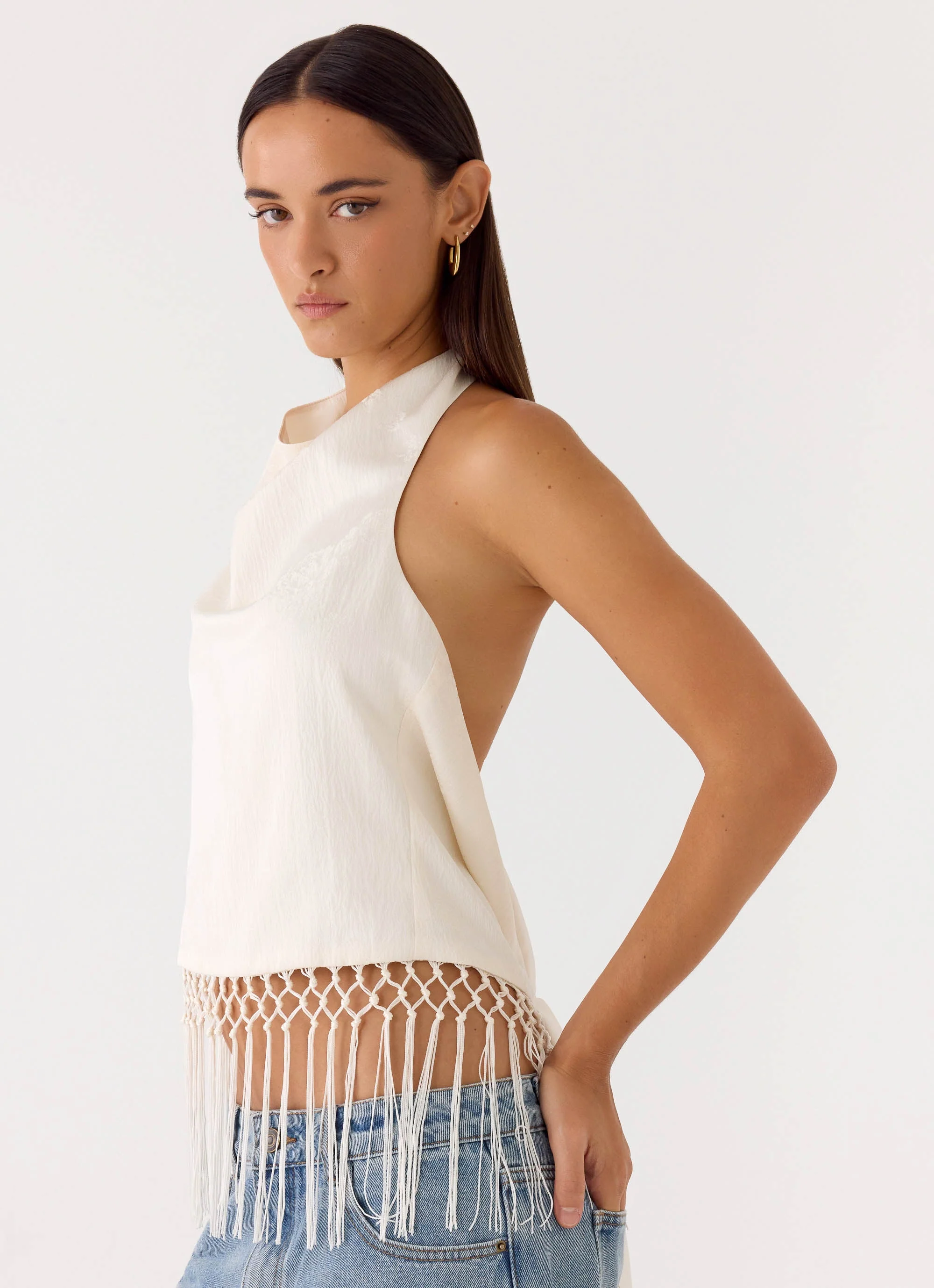 Mania Tassel Top - Ivory - Image 5