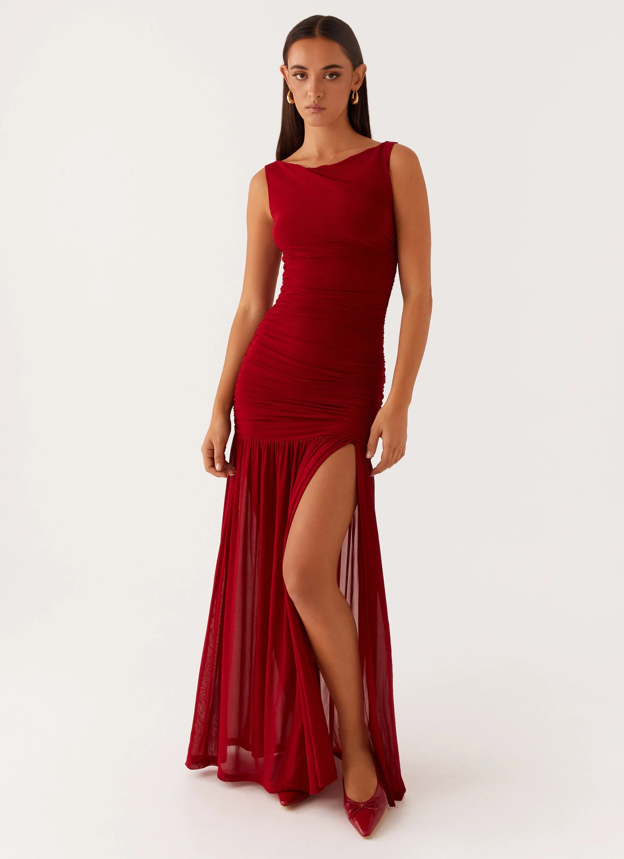 Manon Maxi Dress - Red - Image 5
