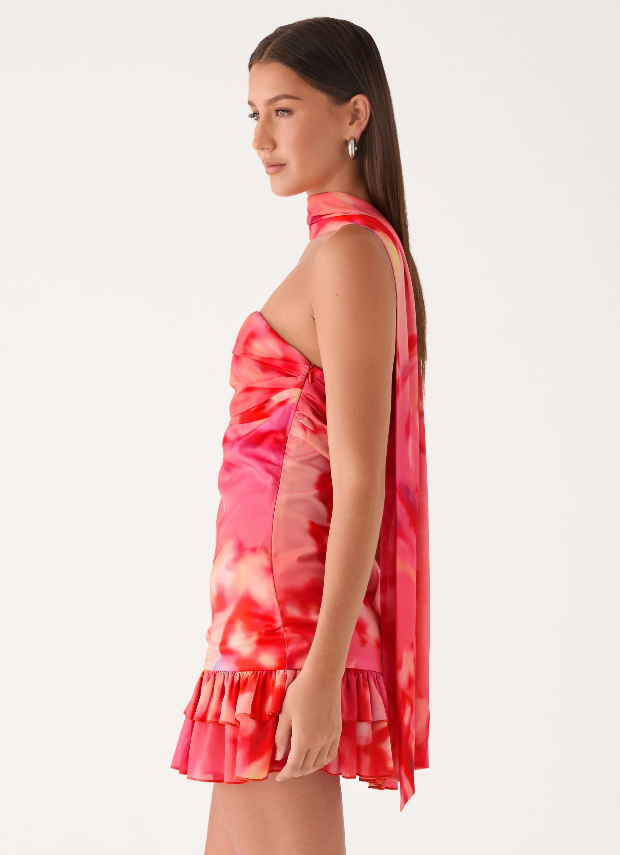 Manon Scarf Mini Dress - Sun Blushed Bloom - Image 3