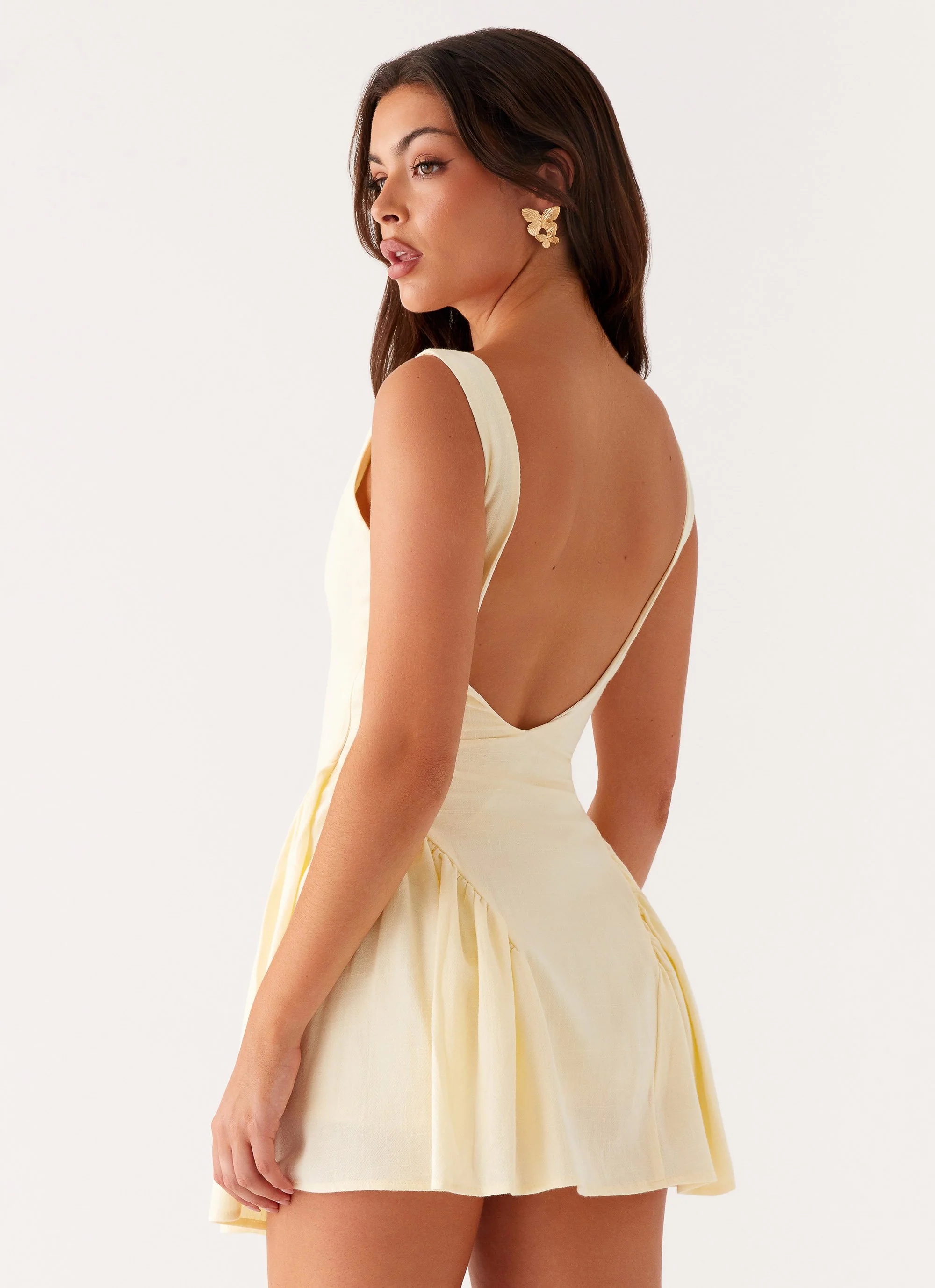 Margo Mini Dress - Pale Yellow - Image 6