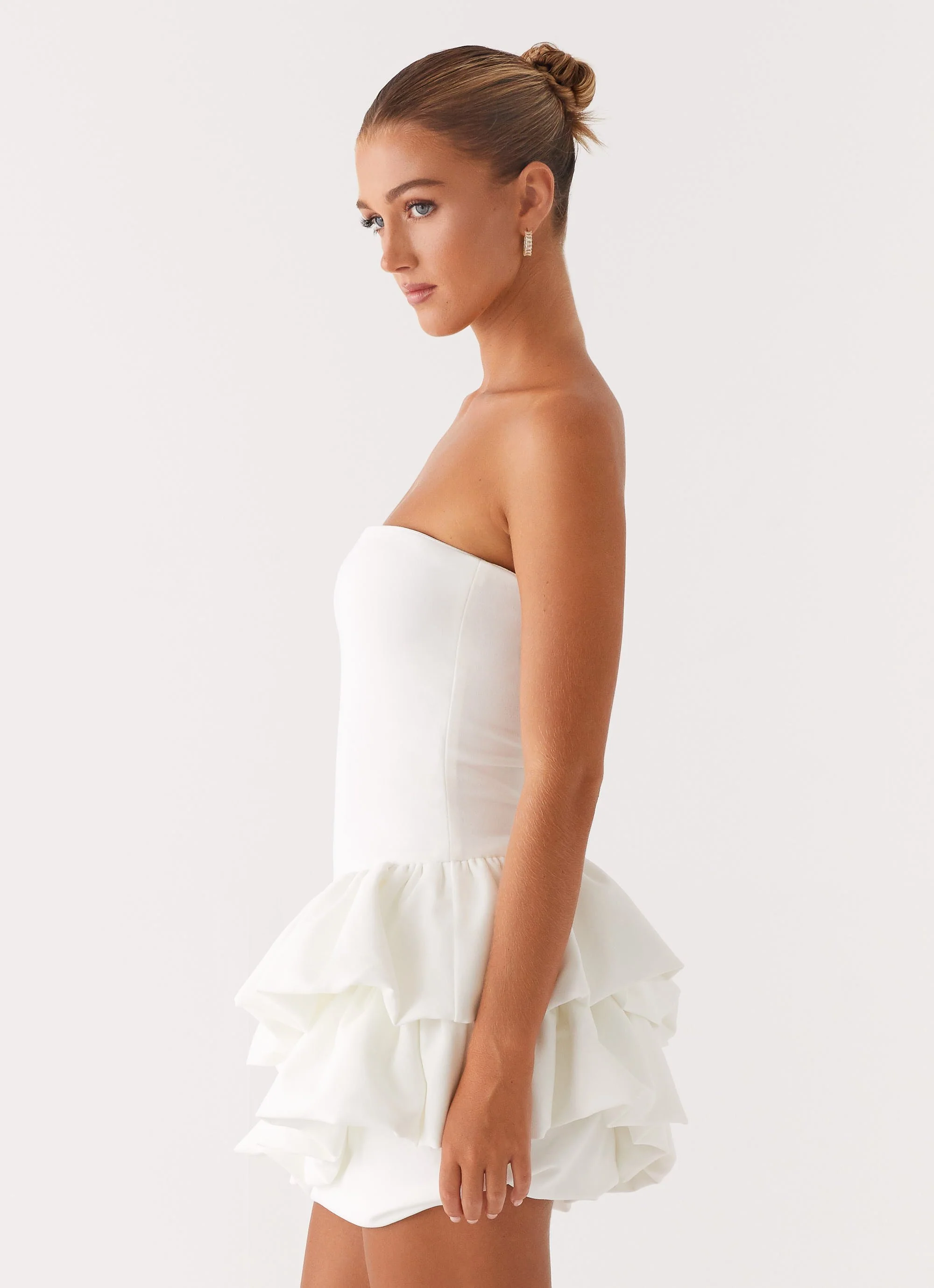 Marie Mini Dress - White - Image 3