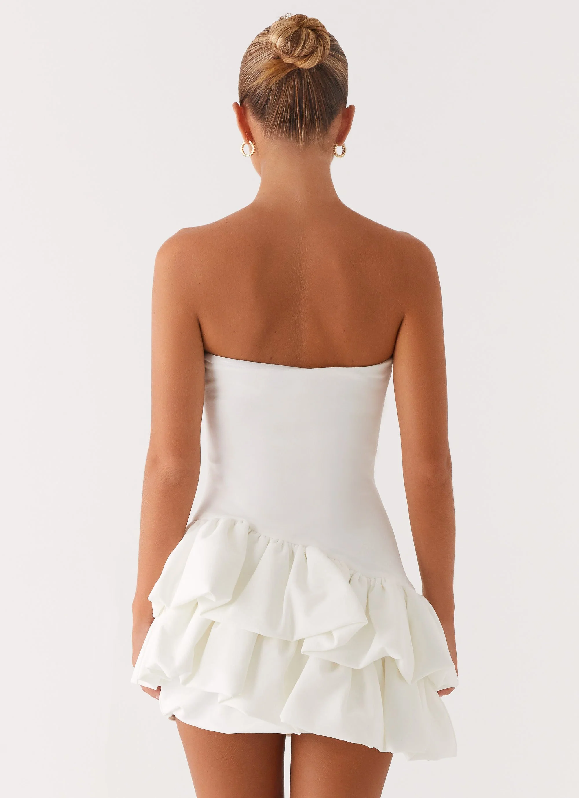 Marie Mini Dress - White - Image 4
