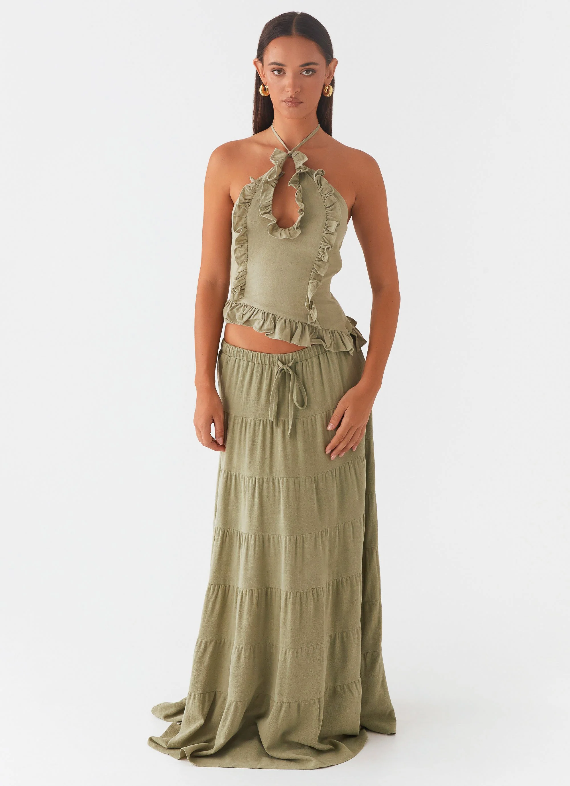 Mariella Linen Top - Sage - Image 6