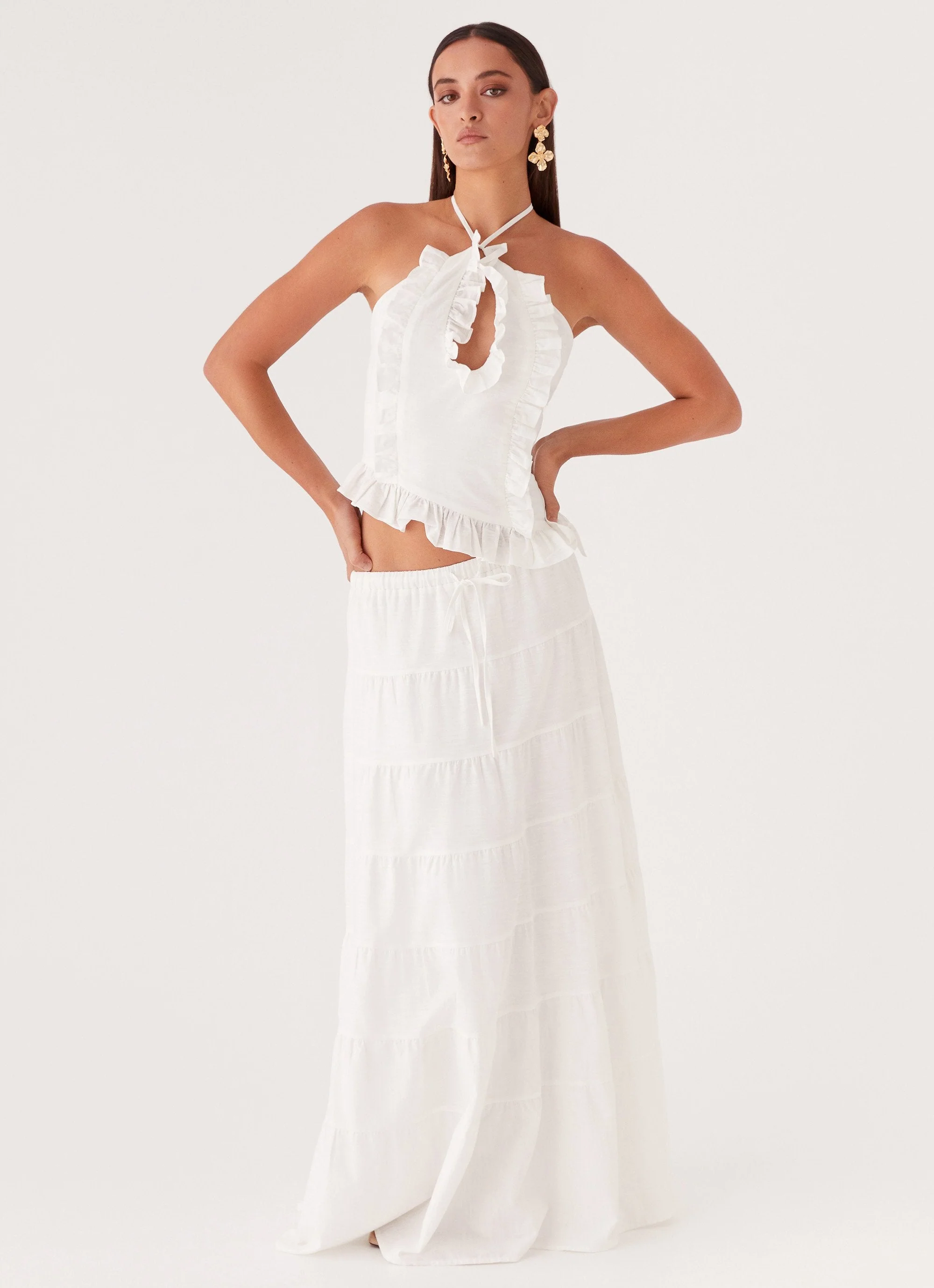 Mariella Linen Top - White - Image 3