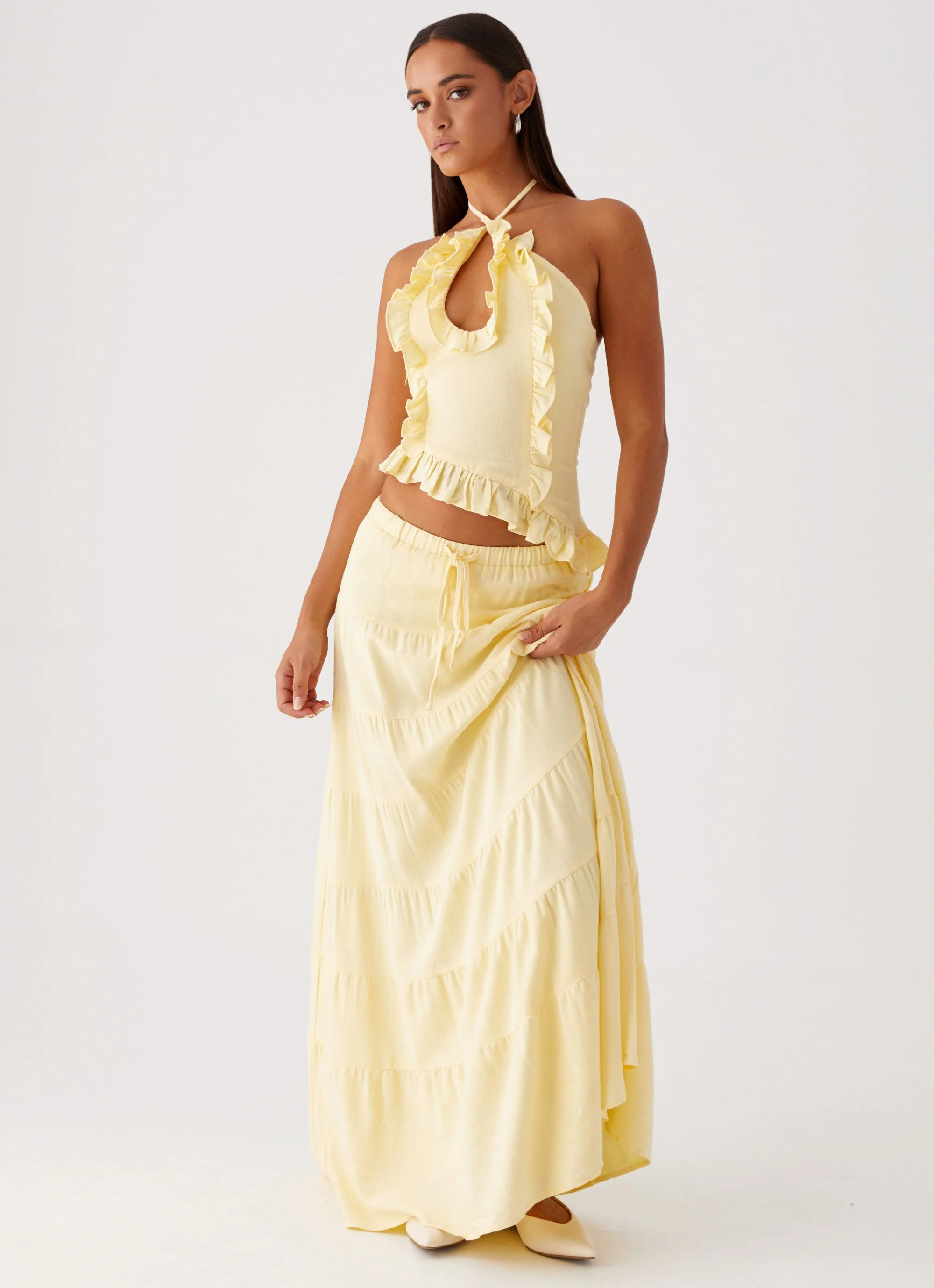 Mariella Linen Top - Yellow - Image 5