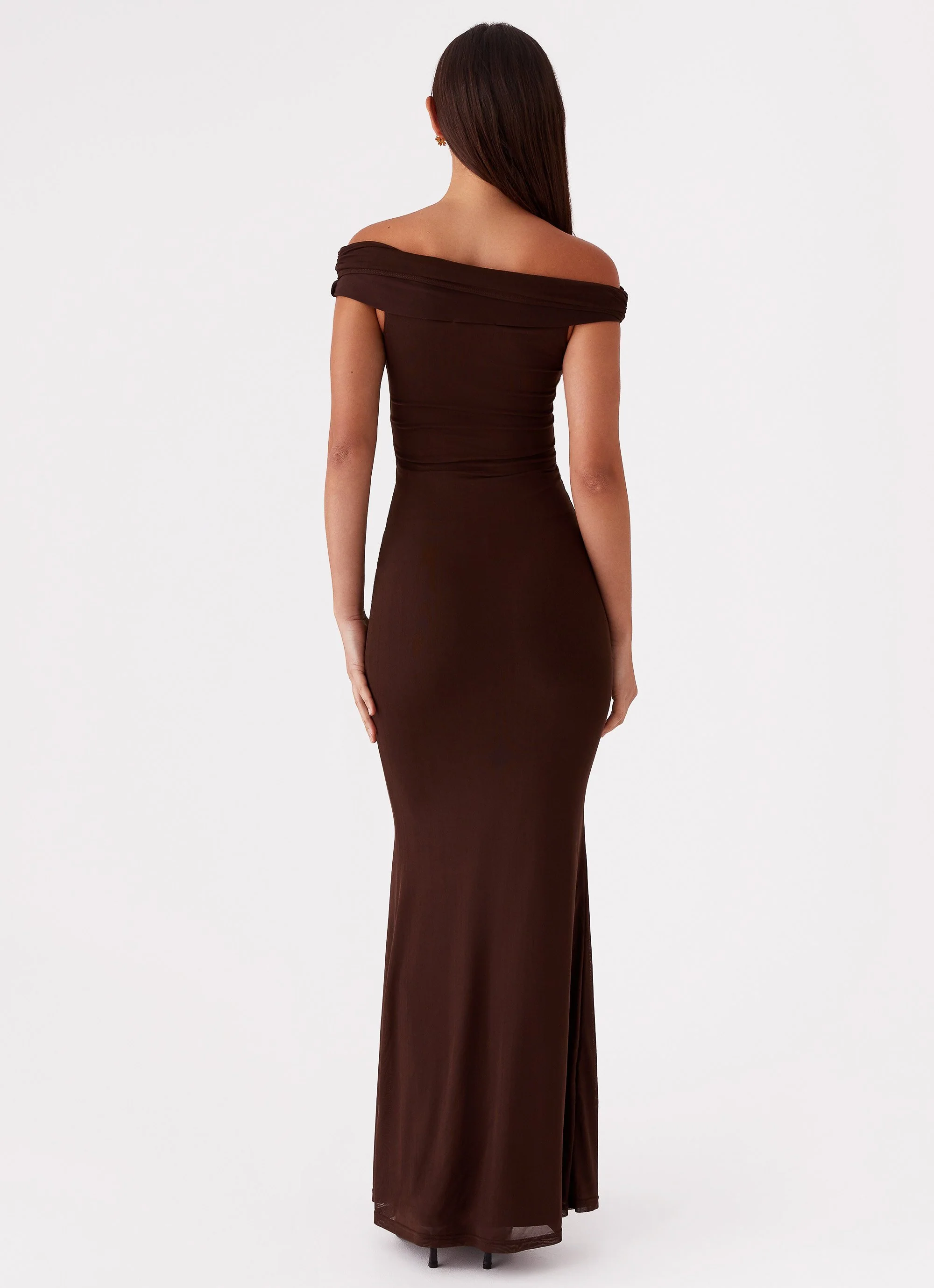 Marilyn Maxi Dress - Chocolate - Image 4
